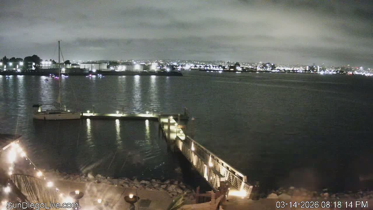 South San Diego & San Diego International Airport View with Radio from Shelter Island Live Cam SAN/KSAN - La Playa, San Diego, San Diego County, California, USA