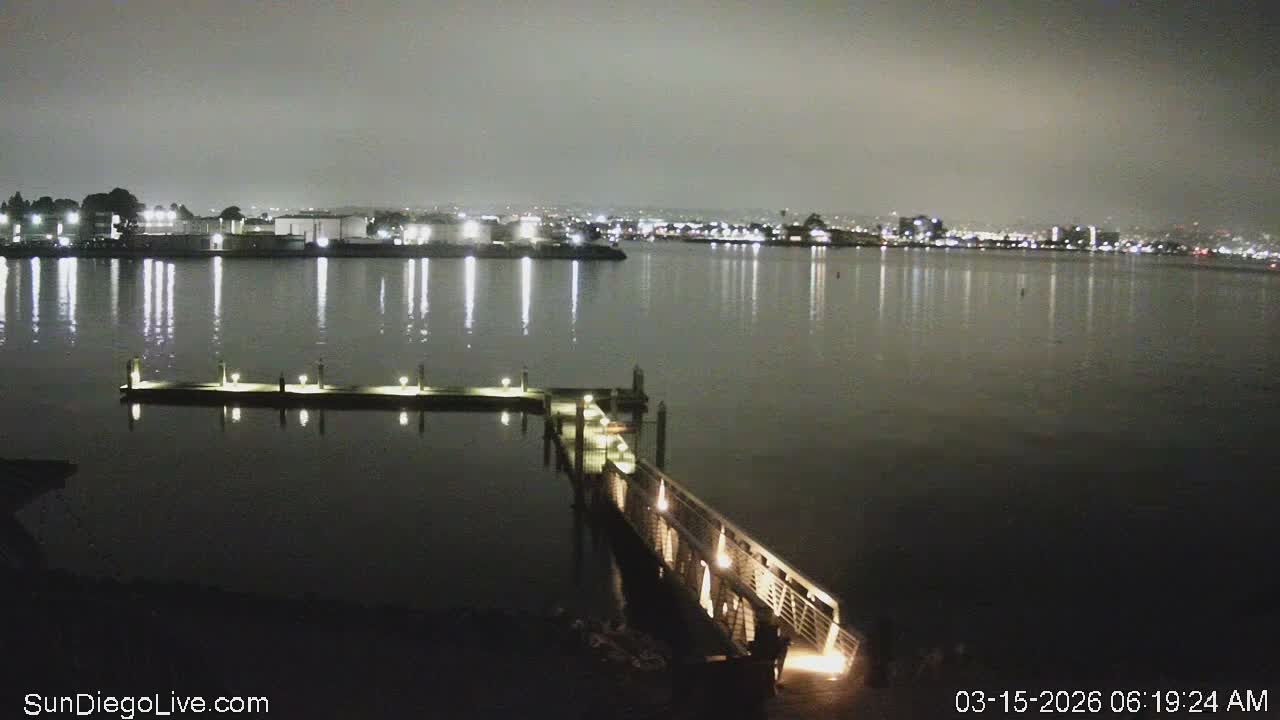 South San Diego & San Diego International Airport View with Radio from Shelter Island Live Cam SAN/KSAN - La Playa, San Diego, San Diego County, California, USA