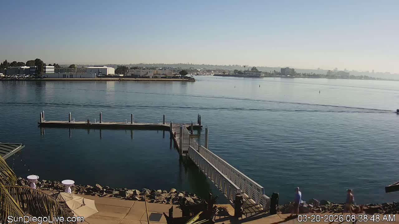 South San Diego & San Diego International Airport View with Radio from Shelter Island Live Cam SAN/KSAN - La Playa, San Diego, San Diego County, California, USA