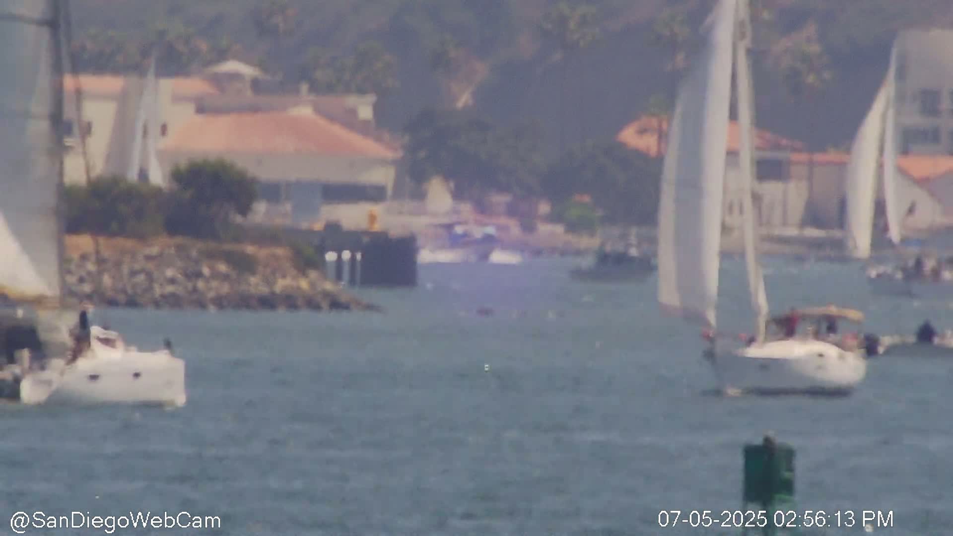 San Diego City / Bay 360 Panaromic & San Diego North Island Naval Air Sation NZY / KNZY Live Cam - Harbor Island, San Diego, San Diego County, California, USA