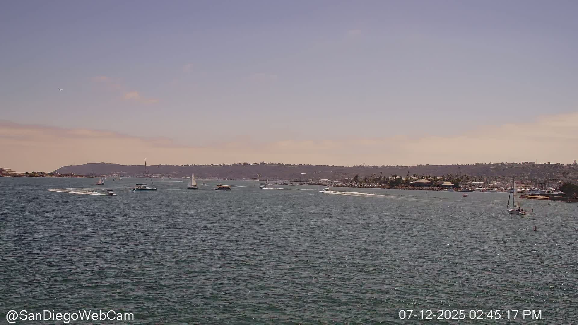 San Diego City / Bay 360 Panaromic & San Diego North Island Naval Air Sation NZY / KNZY Live Cam - Harbor Island, San Diego, San Diego County, California, USA