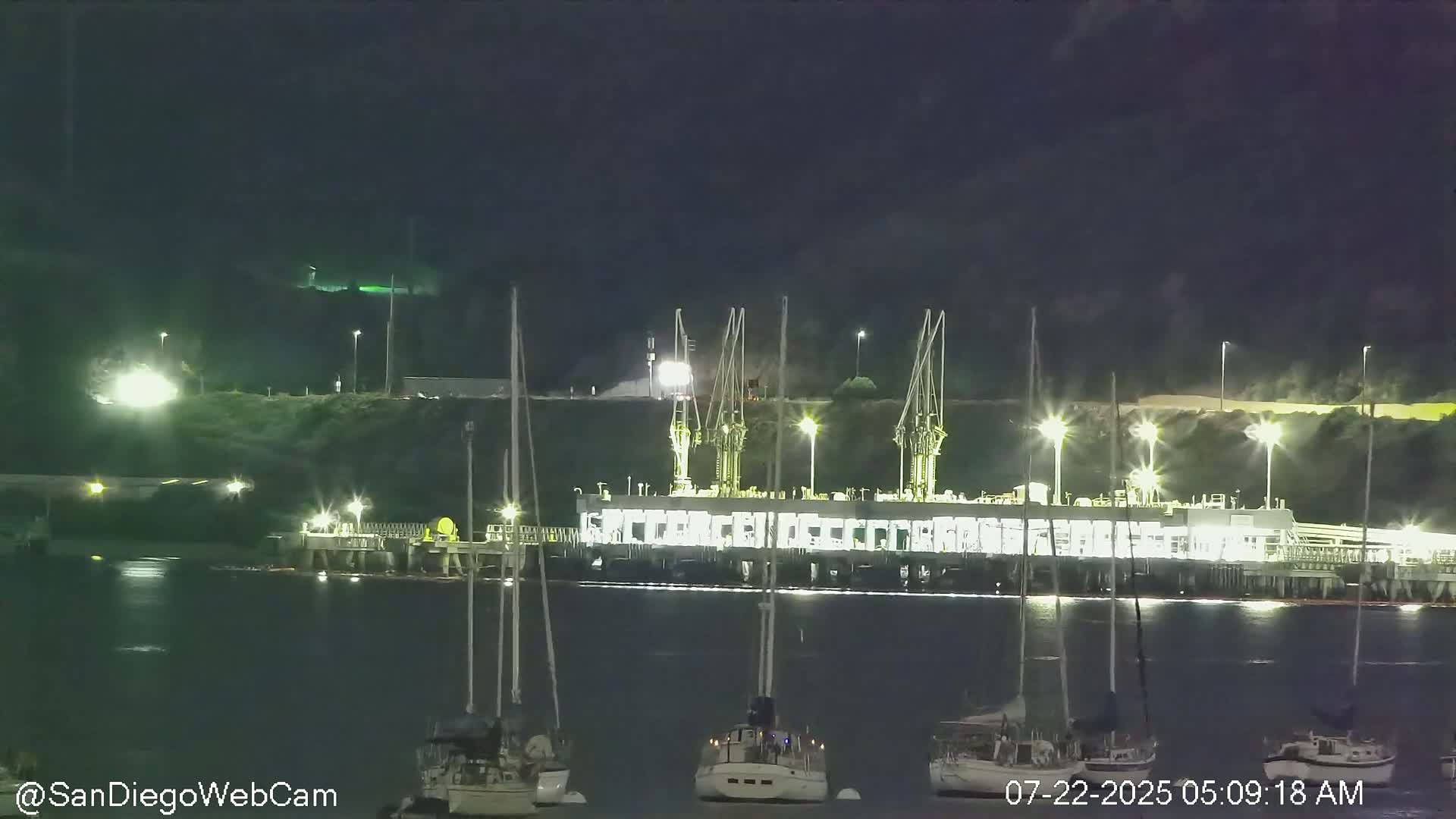 San Diego City / Bay 360 Panaromic & San Diego North Island Naval Air Sation NZY / KNZY Live Cam - Harbor Island, San Diego, San Diego County, California, USA