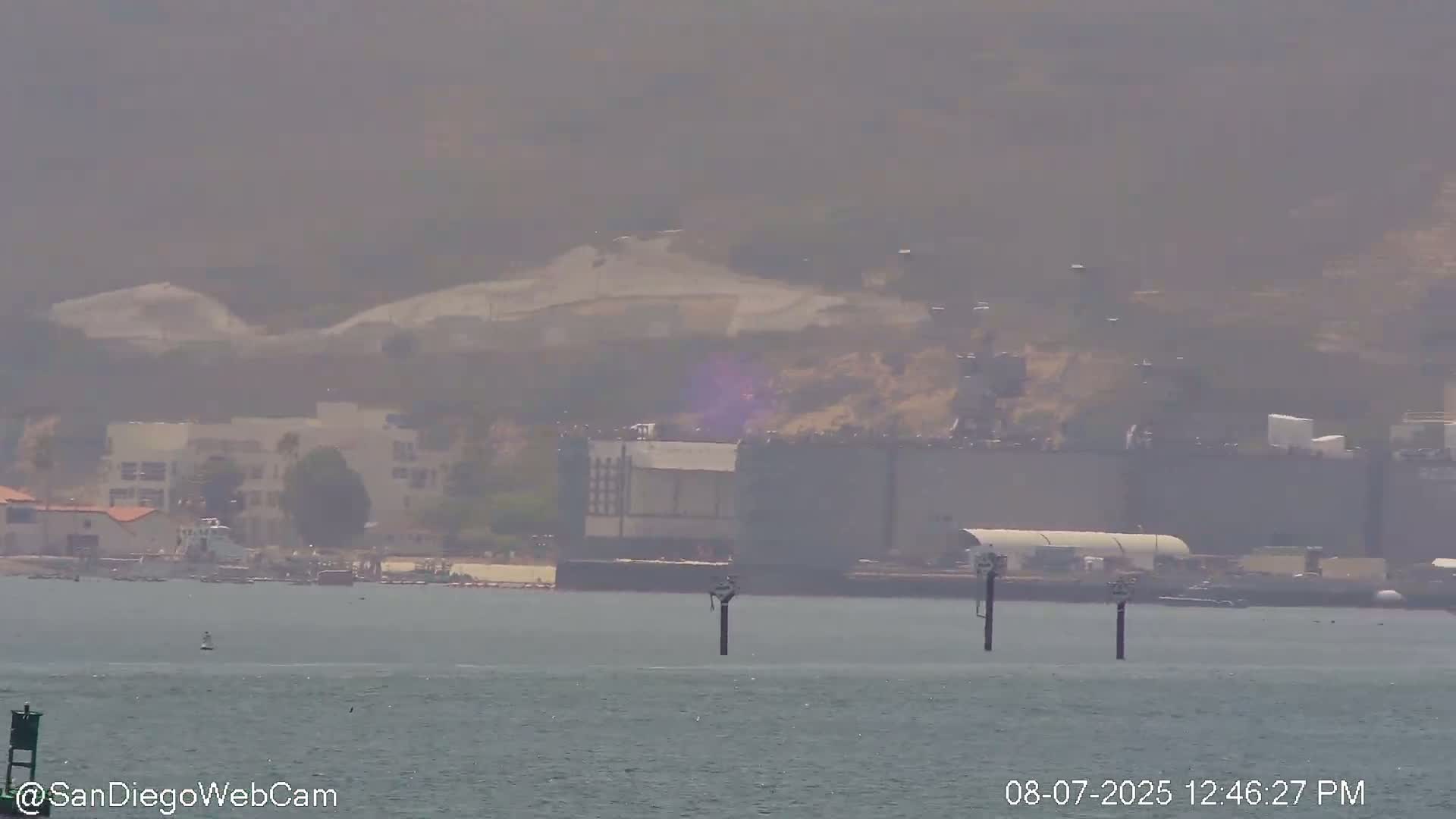 San Diego City / Bay 360 Panaromic & San Diego North Island Naval Air Sation NZY / KNZY Live Cam - Harbor Island, San Diego, San Diego County, California, USA