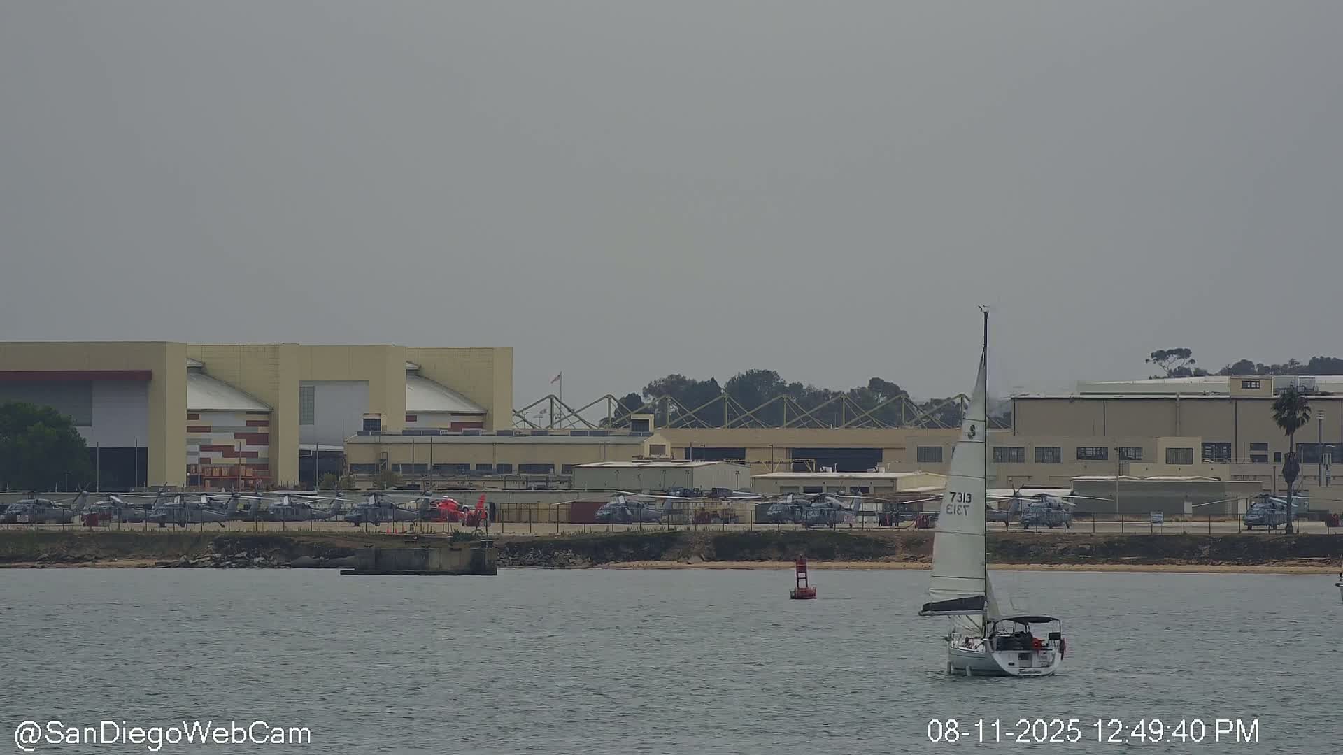 San Diego City / Bay 360 Panaromic & San Diego North Island Naval Air Sation NZY / KNZY Live Cam - Harbor Island, San Diego, San Diego County, California, USA