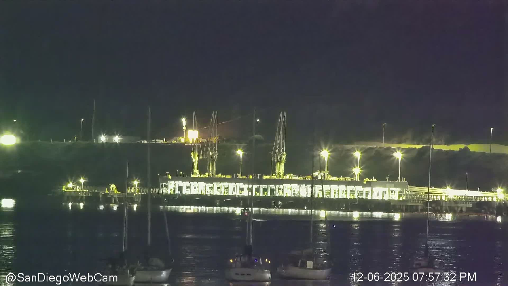 San Diego City / Bay 360 Panaromic & San Diego North Island Naval Air Sation NZY / KNZY Live Cam - Harbor Island, San Diego, San Diego County, California, USA