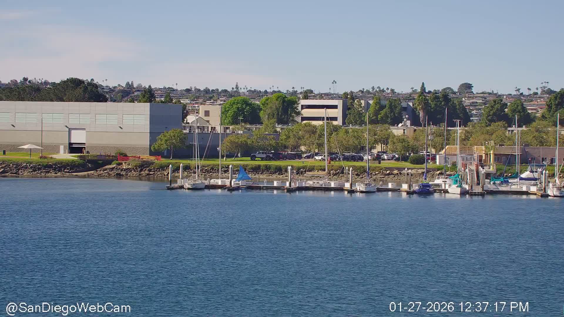 San Diego City / Bay 360 Panaromic & San Diego North Island Naval Air Sation NZY / KNZY Live Cam - Harbor Island, San Diego, San Diego County, California, USA