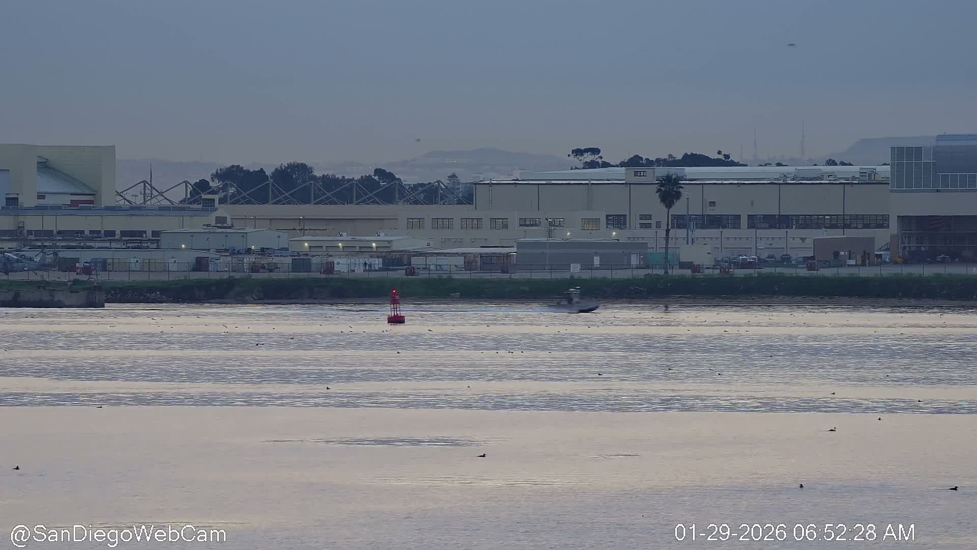 San Diego City / Bay 360 Panaromic & San Diego North Island Naval Air Sation NZY / KNZY Live Cam - Harbor Island, San Diego, San Diego County, California, USA