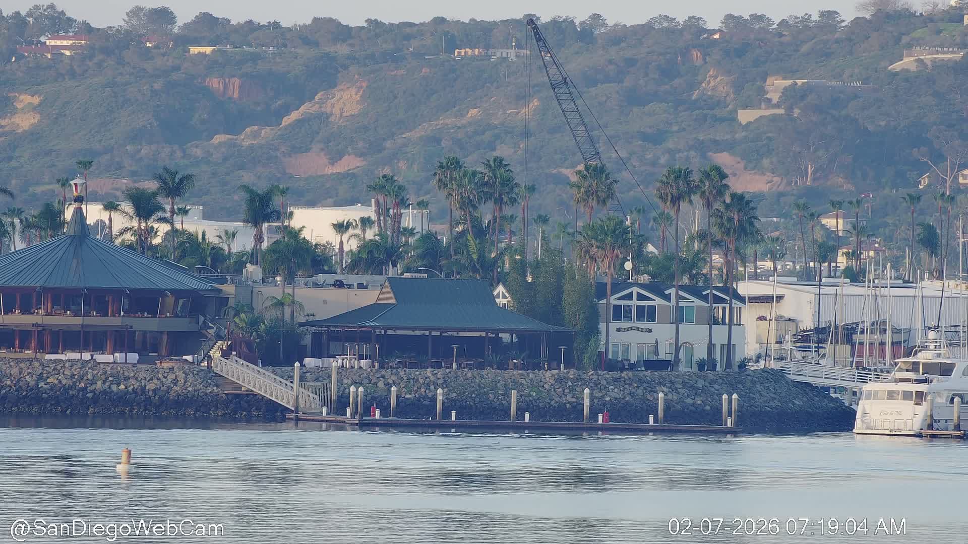 San Diego City / Bay 360 Panaromic & San Diego North Island Naval Air Sation NZY / KNZY Live Cam - Harbor Island, San Diego, San Diego County, California, USA