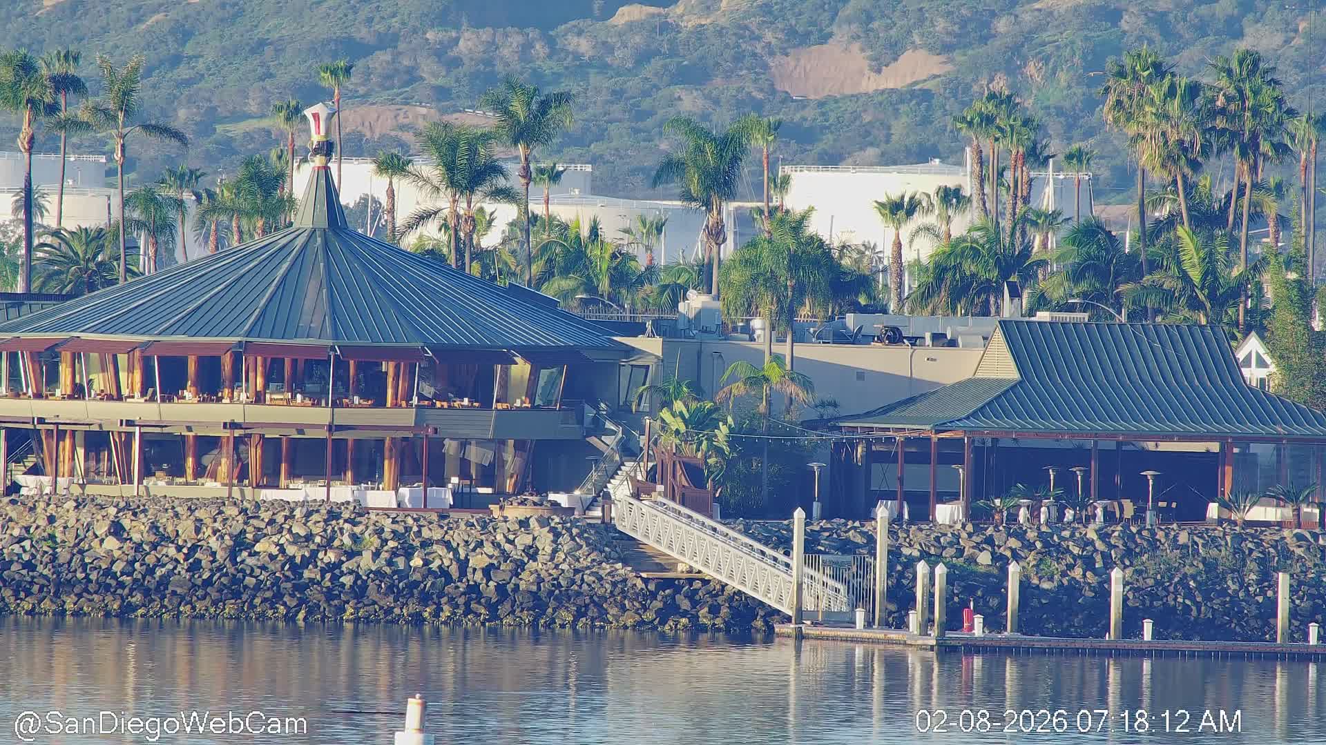 San Diego City / Bay 360 Panaromic & San Diego North Island Naval Air Sation NZY / KNZY Live Cam - Harbor Island, San Diego, San Diego County, California, USA