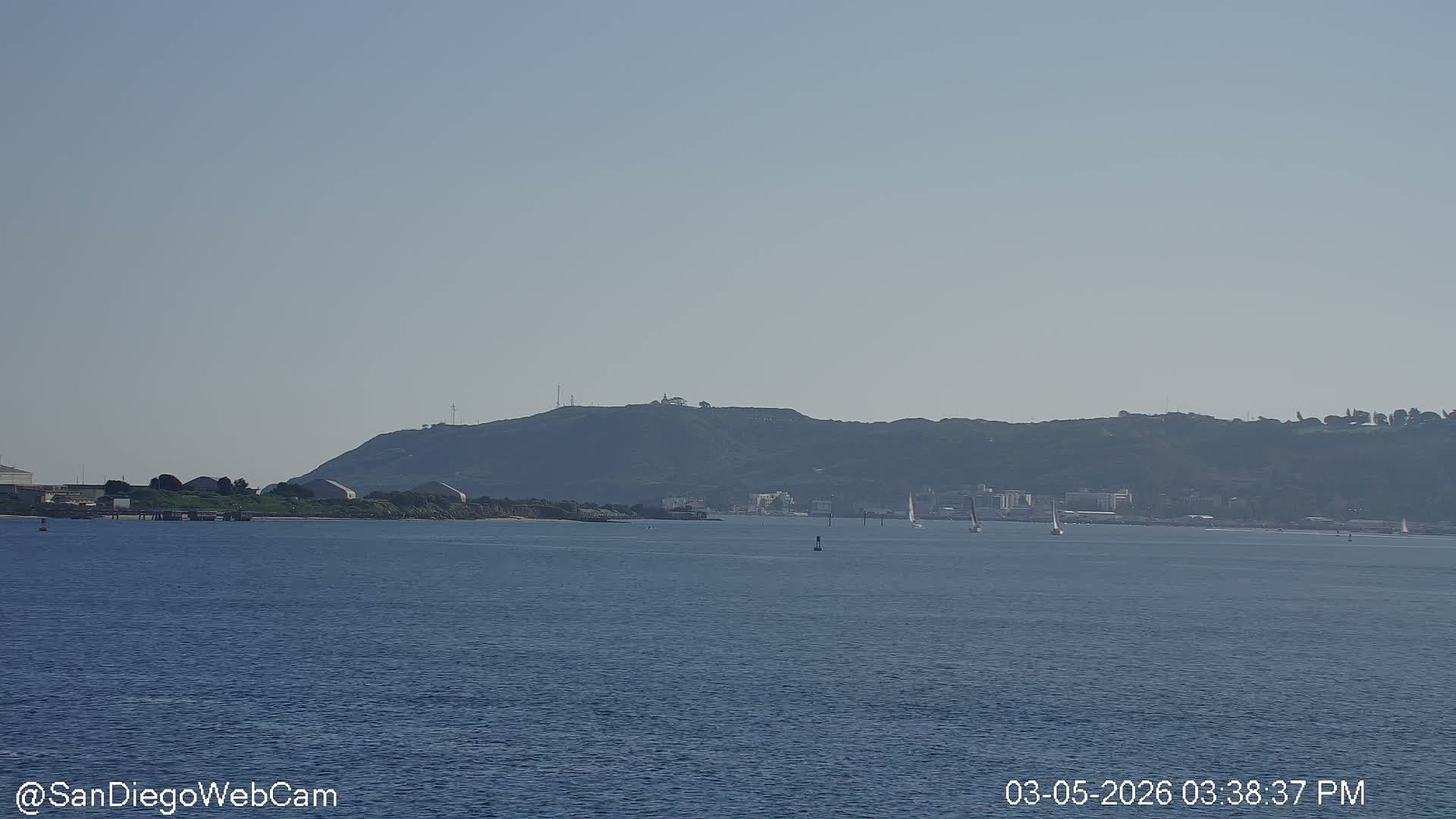 San Diego City / Bay 360 Panaromic & San Diego North Island Naval Air Sation NZY / KNZY Live Cam - Harbor Island, San Diego, San Diego County, California, USA