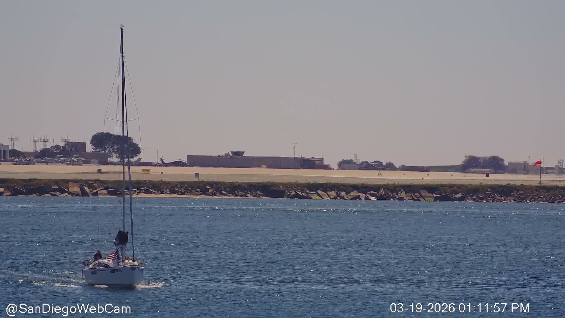 San Diego City / Bay 360 Panaromic & San Diego North Island Naval Air Sation NZY / KNZY Live Cam - Harbor Island, San Diego, San Diego County, California, USA