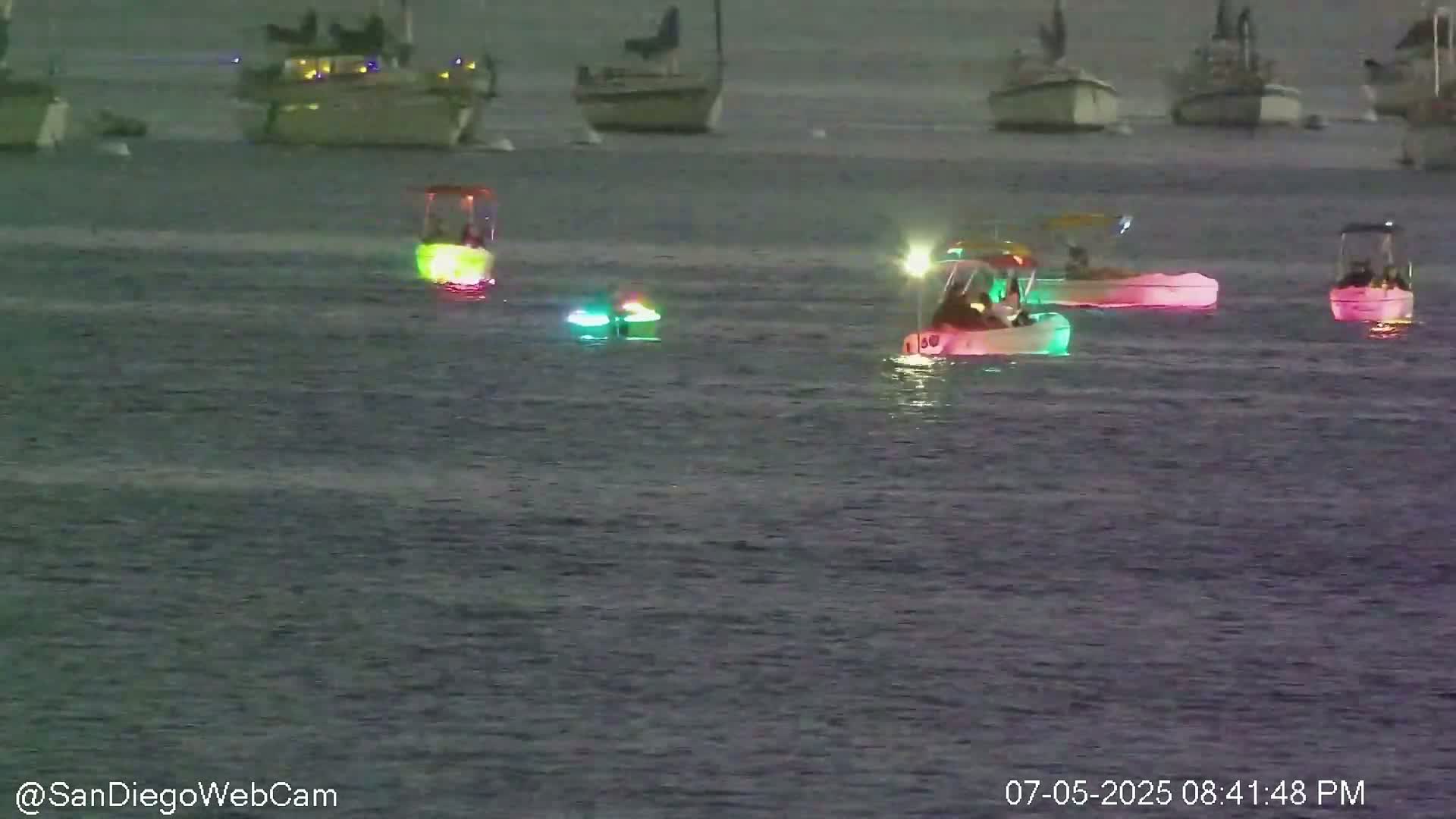 San Diego City Dowtown  from San Diego Bay Panaromic Live Cam -  Harbor Island, San Diego, San Diego County, California, USA