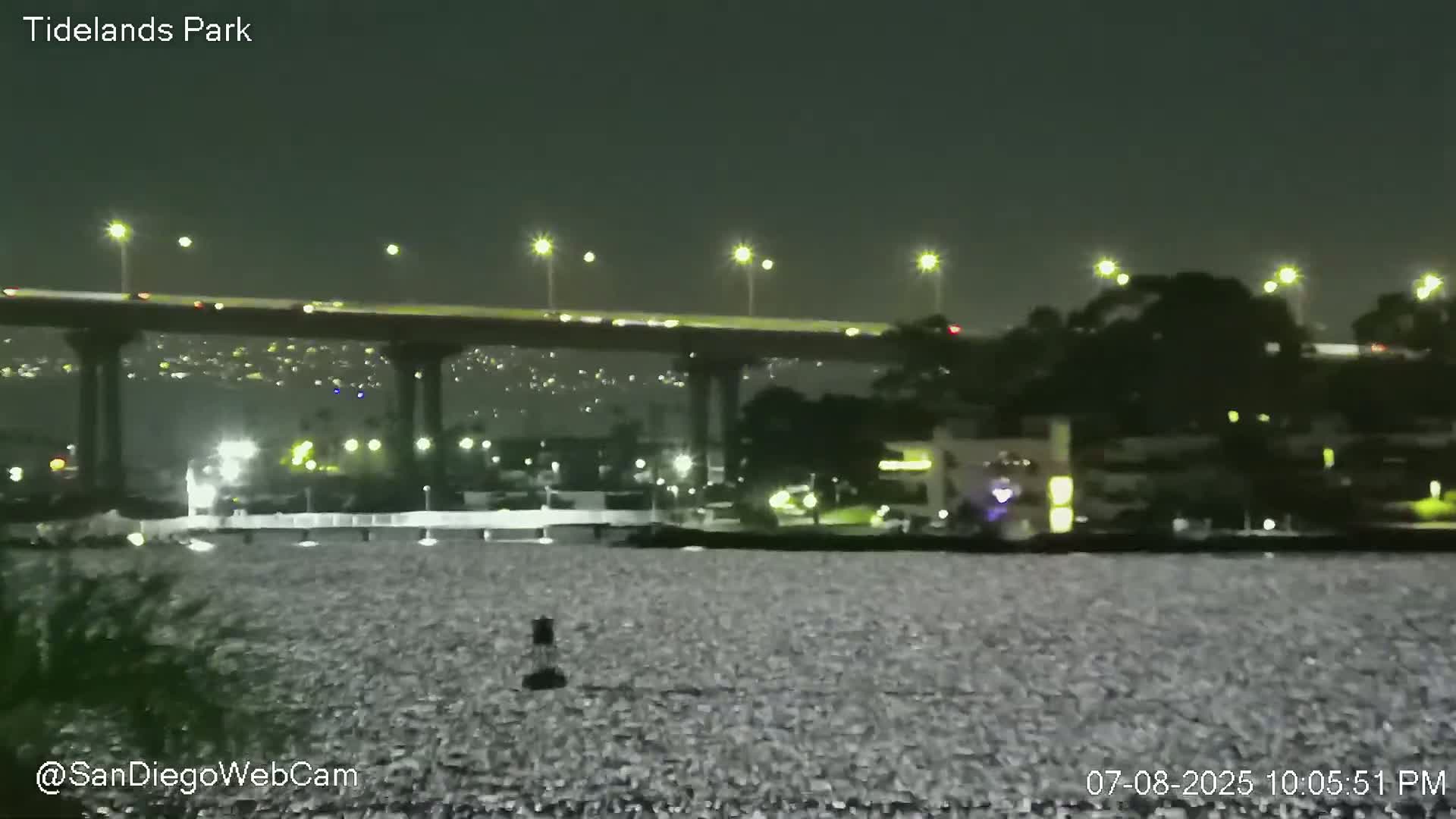 San Diego City Dowtown  from San Diego Bay Panaromic Live Cam -  Harbor Island, San Diego, San Diego County, California, USA