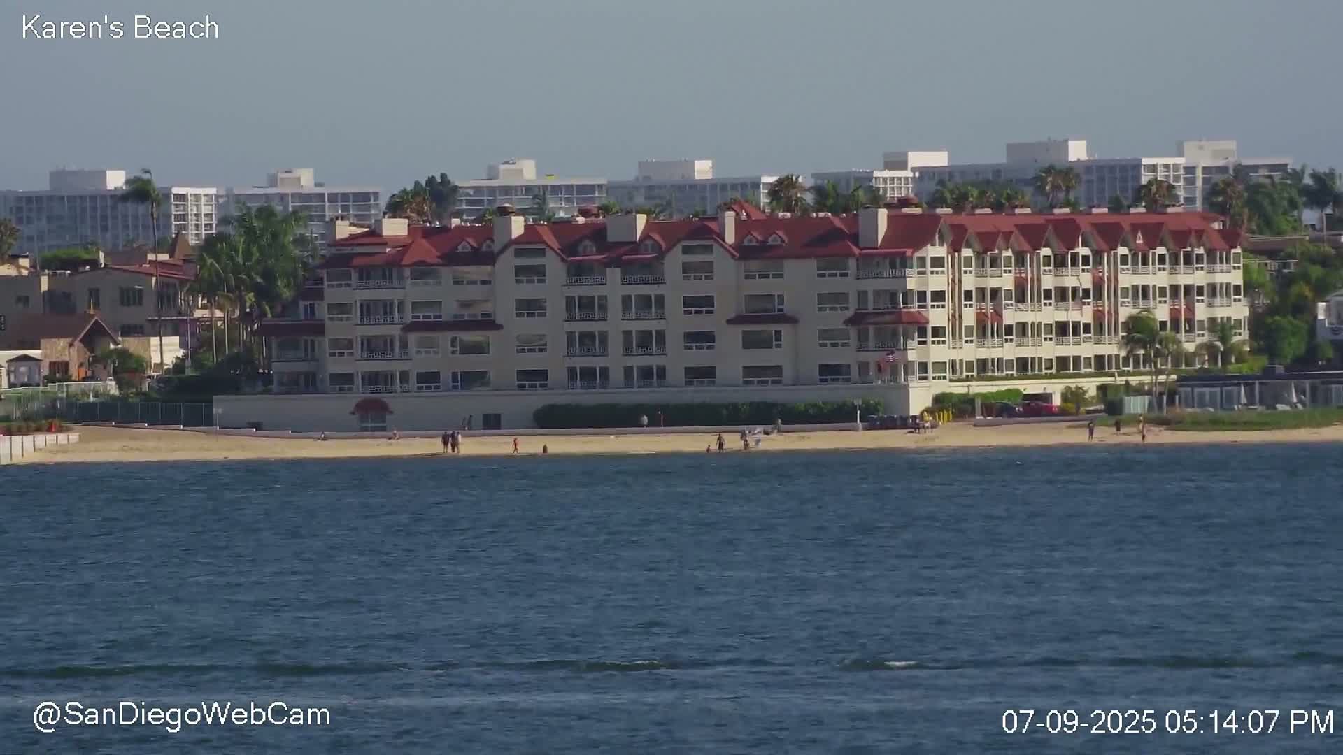 San Diego City Dowtown  from San Diego Bay Panaromic Live Cam -  Harbor Island, San Diego, San Diego County, California, USA