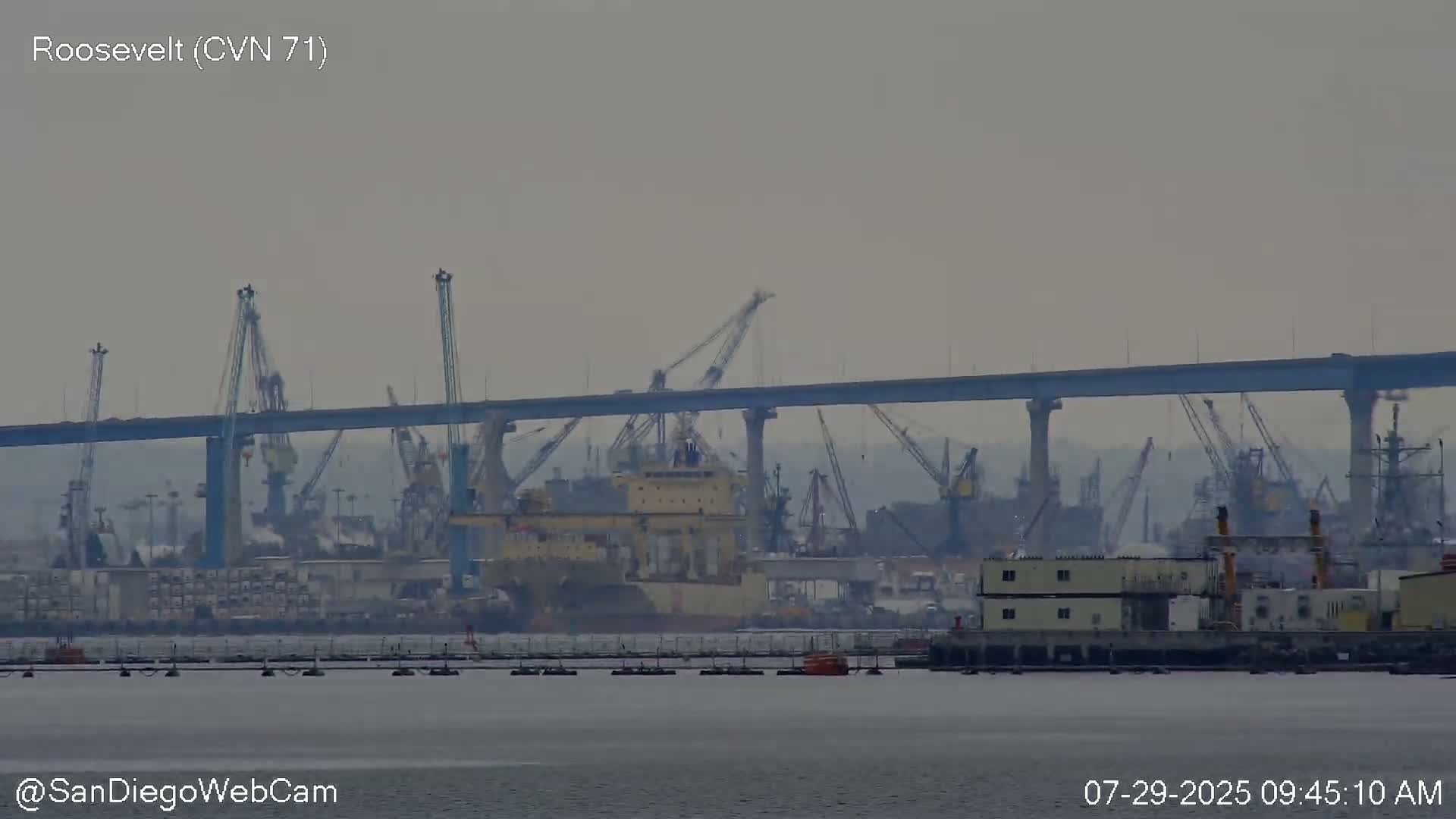 San Diego City Dowtown  from San Diego Bay Panaromic Live Cam -  Harbor Island, San Diego, San Diego County, California, USA
