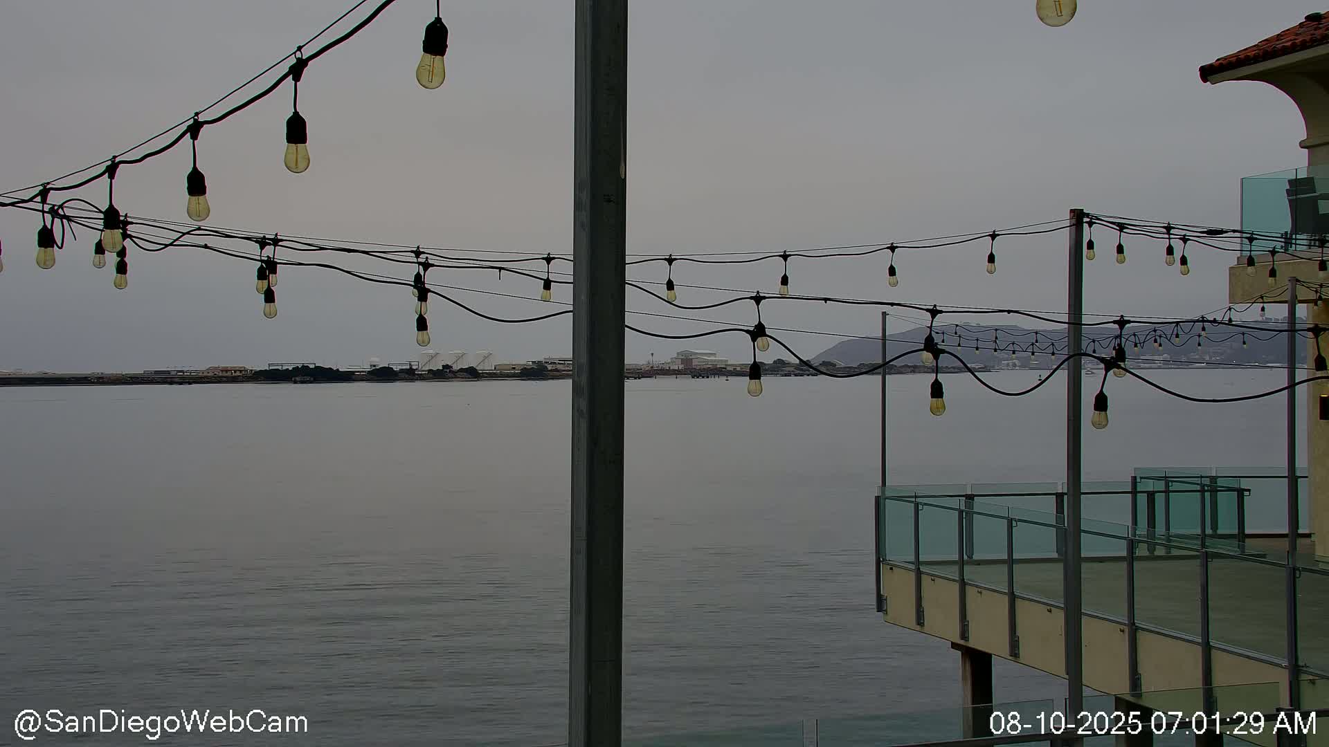 San Diego City Dowtown  from San Diego Bay Panaromic Live Cam -  Harbor Island, San Diego, San Diego County, California, USA
