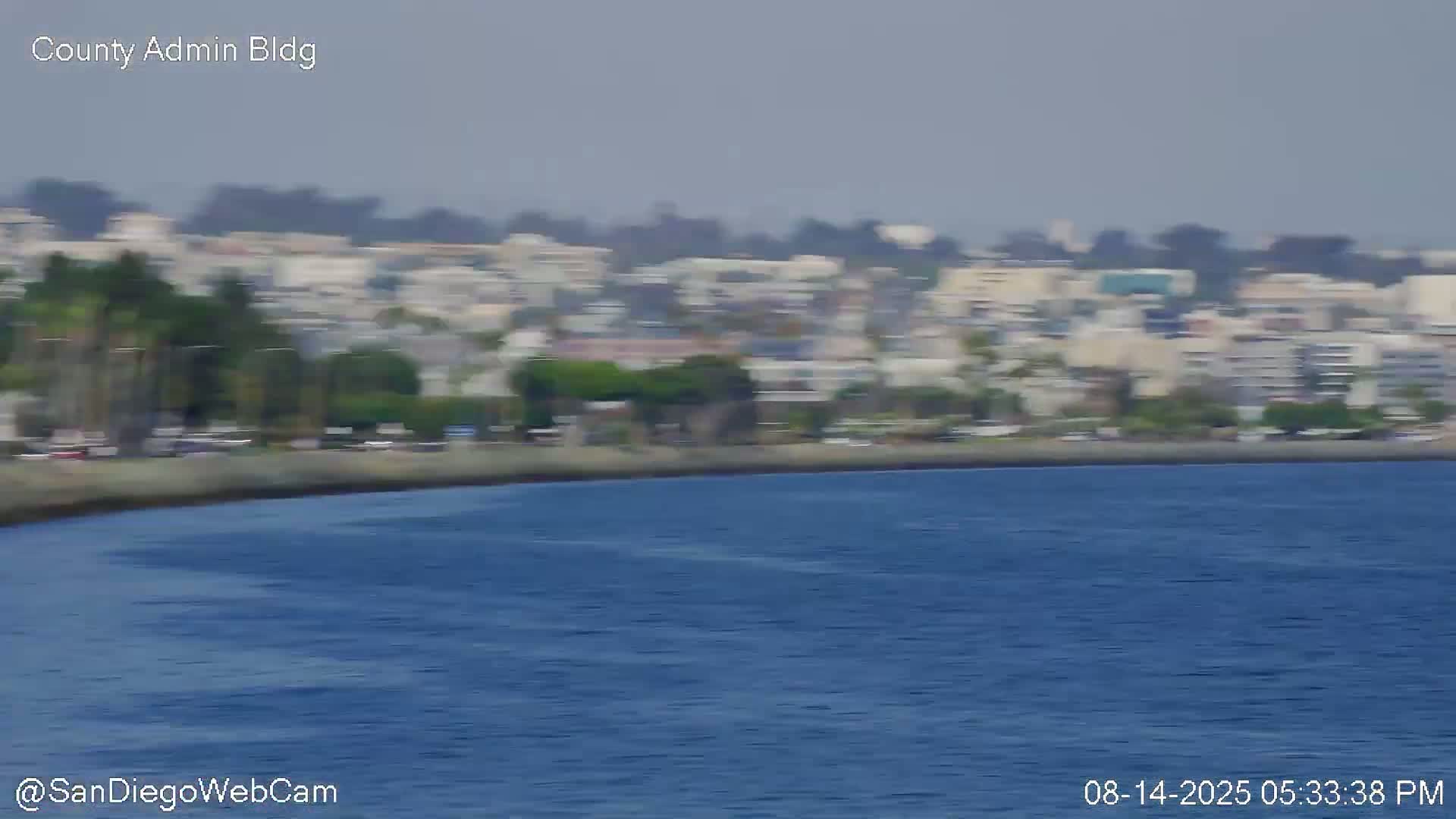 San Diego City Dowtown  from San Diego Bay Panaromic Live Cam -  Harbor Island, San Diego, San Diego County, California, USA