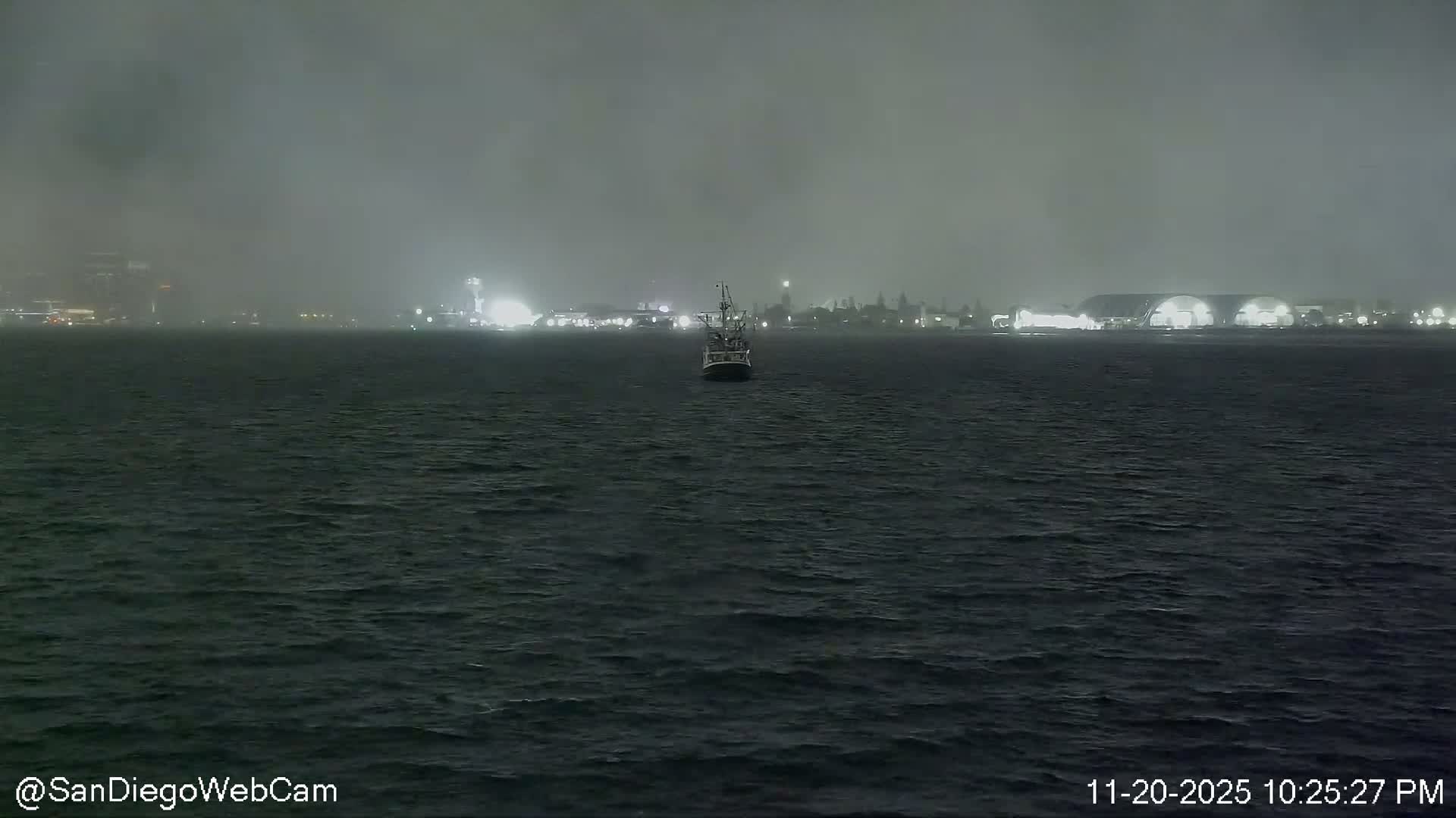 San Diego City Dowtown  from San Diego Bay Panaromic Live Cam -  Harbor Island, San Diego, San Diego County, California, USA