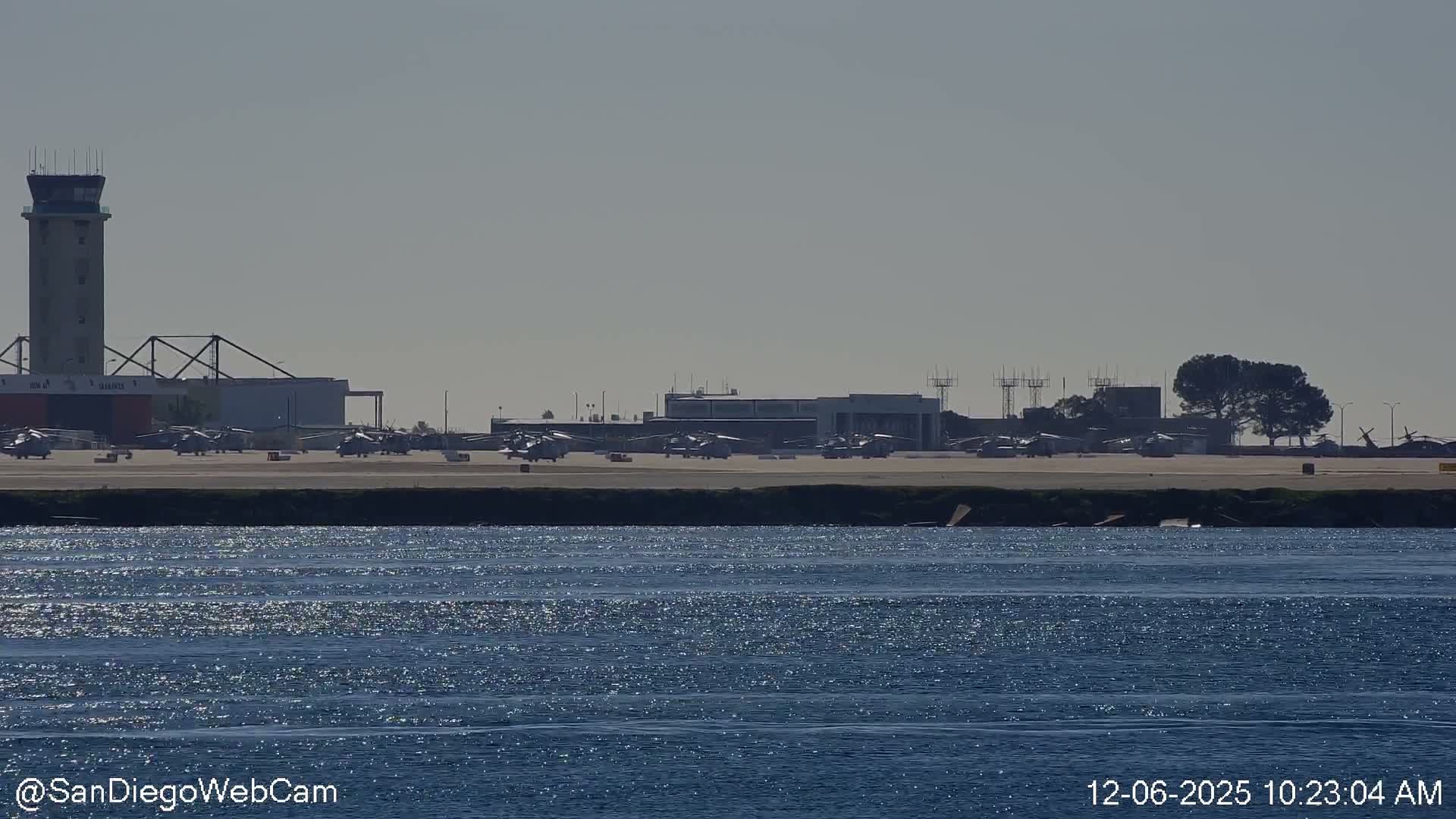 San Diego City Dowtown  from San Diego Bay Panaromic Live Cam -  Harbor Island, San Diego, San Diego County, California, USA