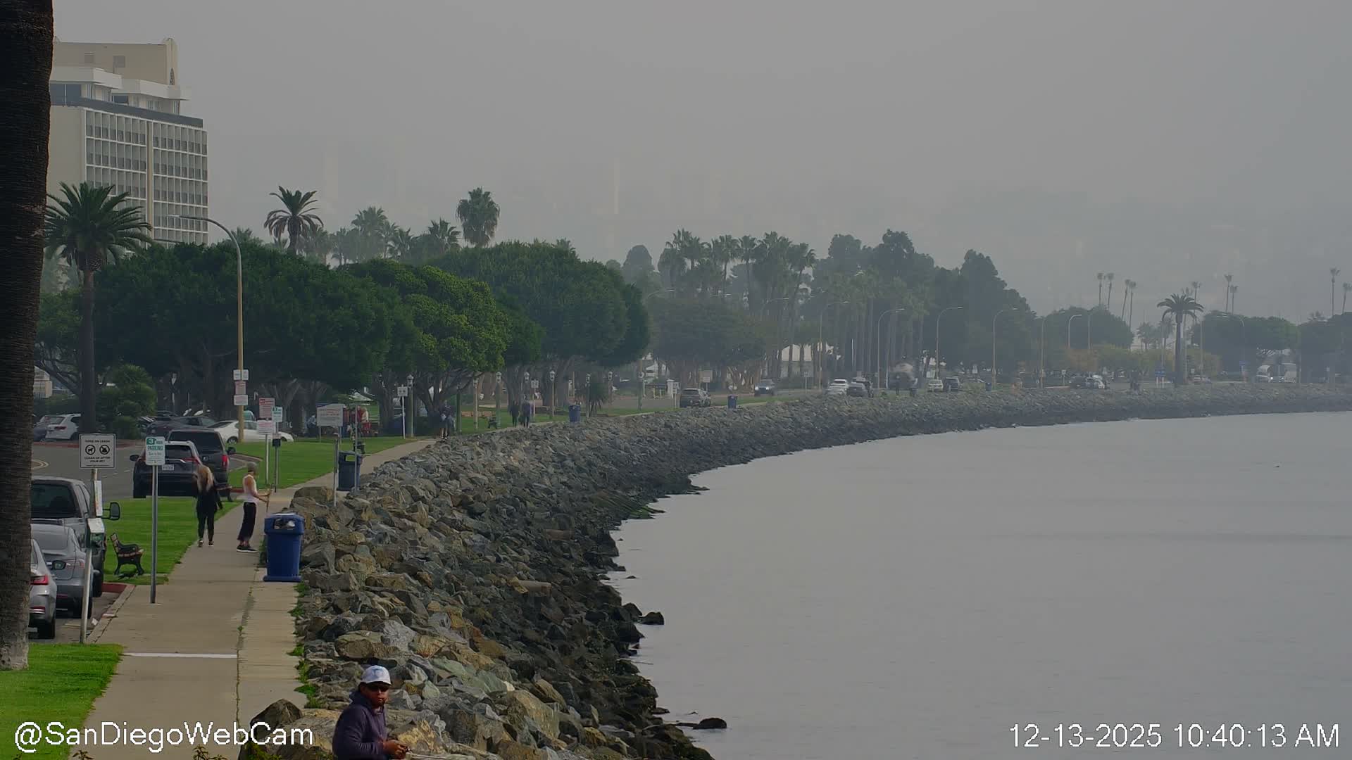 San Diego City Dowtown  from San Diego Bay Panaromic Live Cam -  Harbor Island, San Diego, San Diego County, California, USA