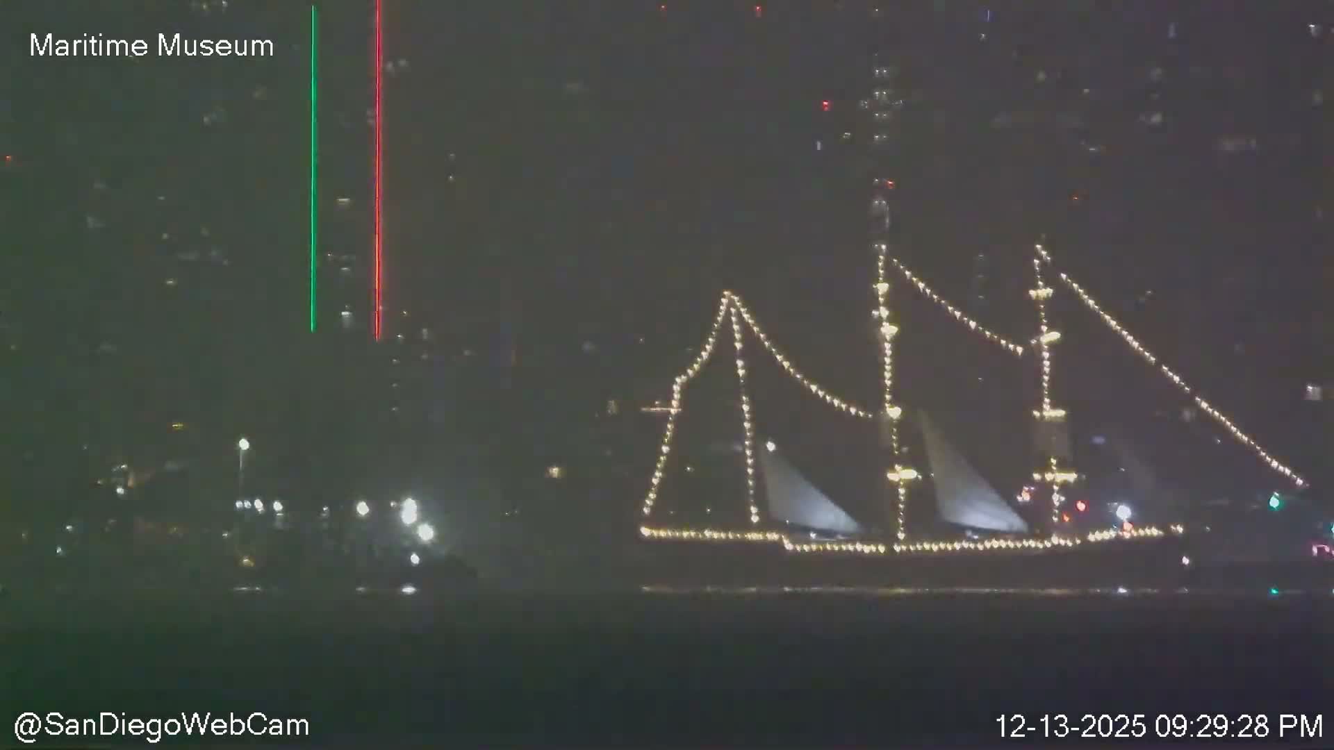 San Diego City Dowtown  from San Diego Bay Panaromic Live Cam -  Harbor Island, San Diego, San Diego County, California, USA