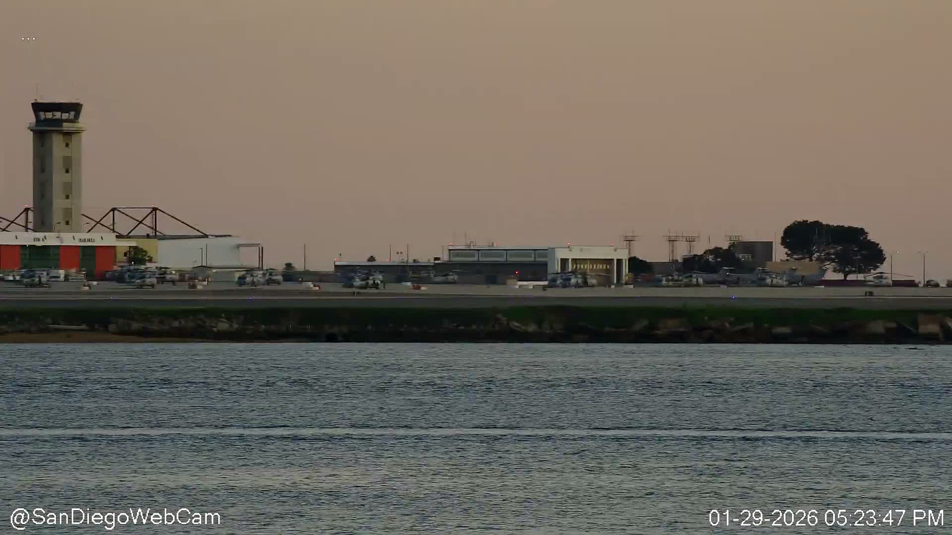 San Diego City Dowtown  from San Diego Bay Panaromic Live Cam -  Harbor Island, San Diego, San Diego County, California, USA