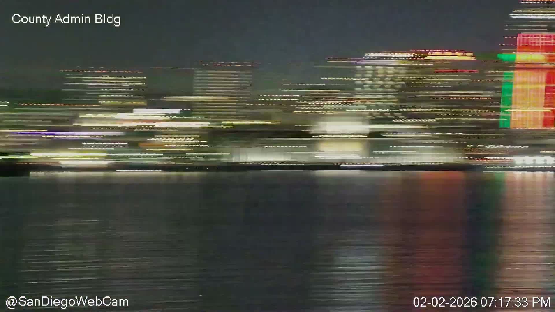 San Diego City Dowtown  from San Diego Bay Panaromic Live Cam -  Harbor Island, San Diego, San Diego County, California, USA