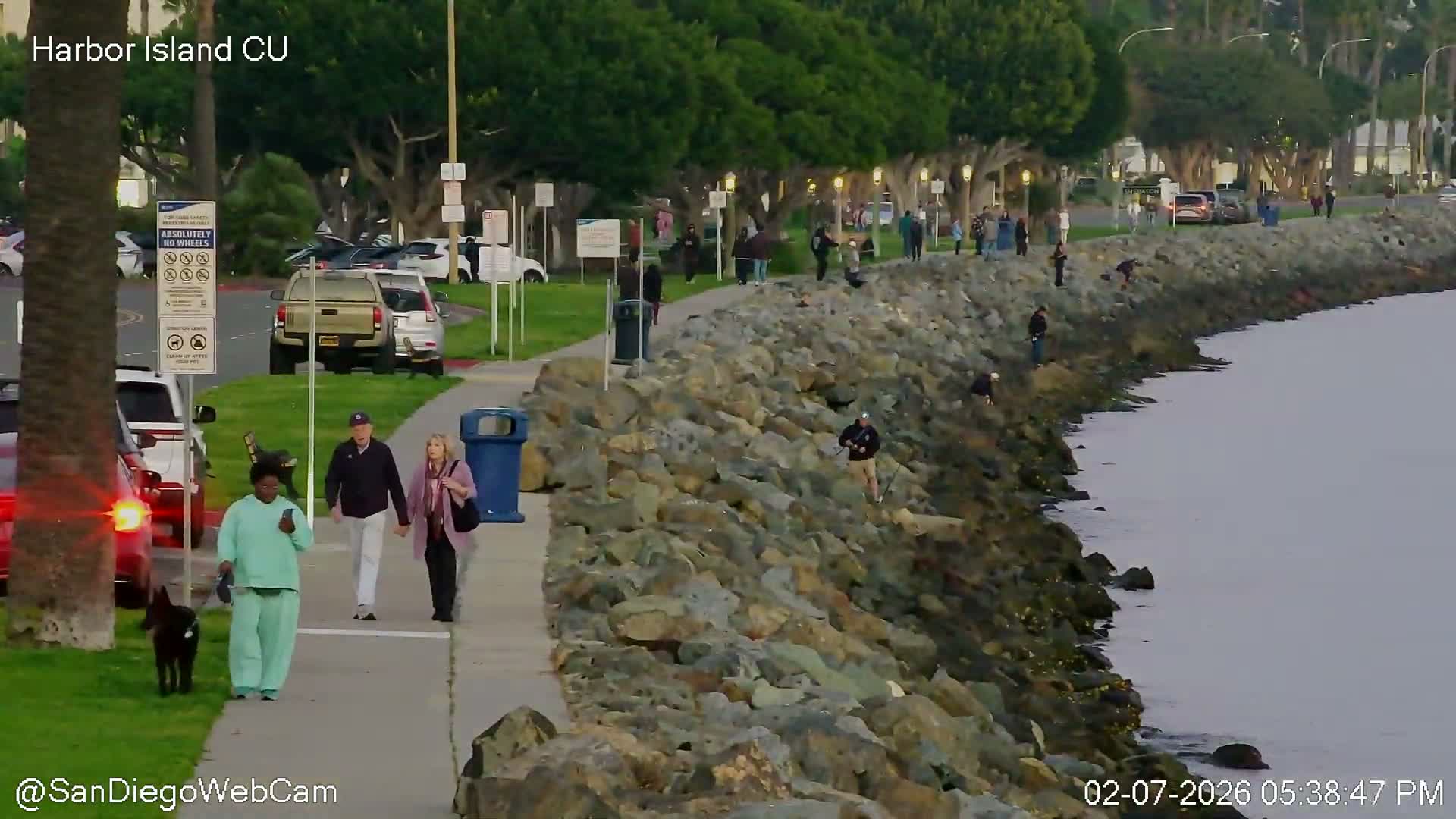 San Diego City Dowtown  from San Diego Bay Panaromic Live Cam -  Harbor Island, San Diego, San Diego County, California, USA