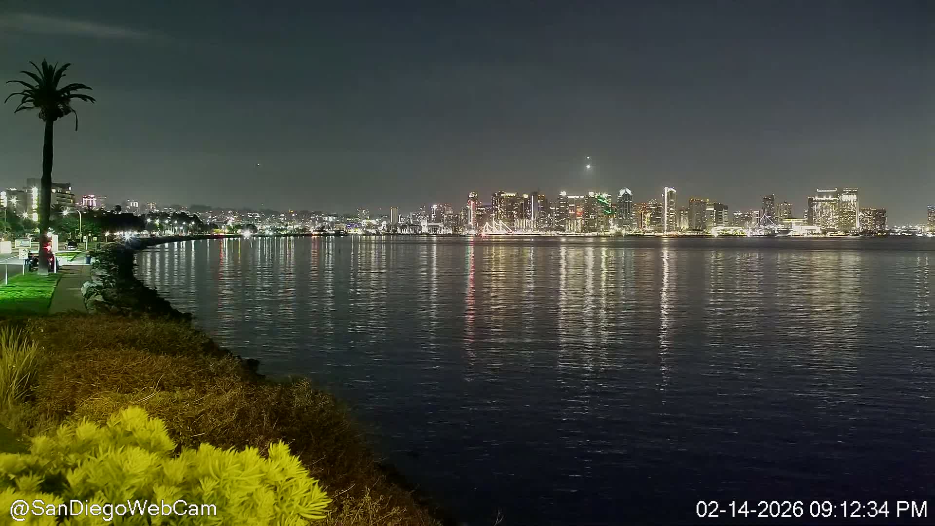 San Diego City Dowtown  from San Diego Bay Panaromic Live Cam -  Harbor Island, San Diego, San Diego County, California, USA
