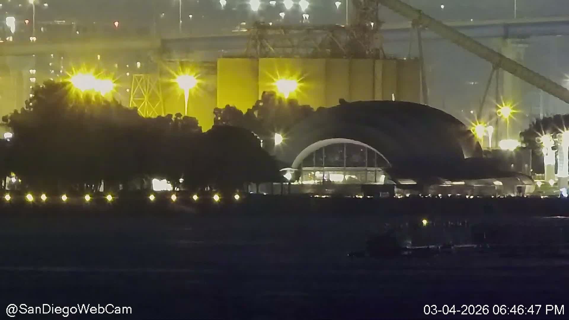San Diego City Dowtown  from San Diego Bay Panaromic Live Cam -  Harbor Island, San Diego, San Diego County, California, USA