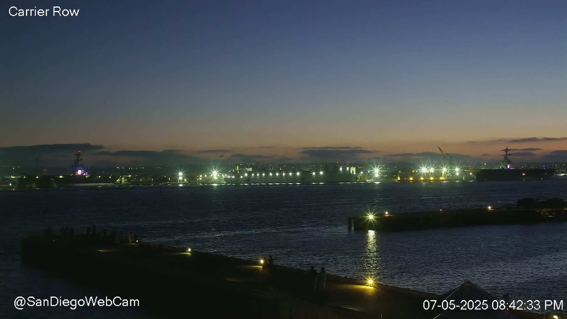 San Diego, Coronado Bridge & Sant Diego City & Bay Skyline View Live Cam - Downtown, San Diego, San Diego County, California, USA