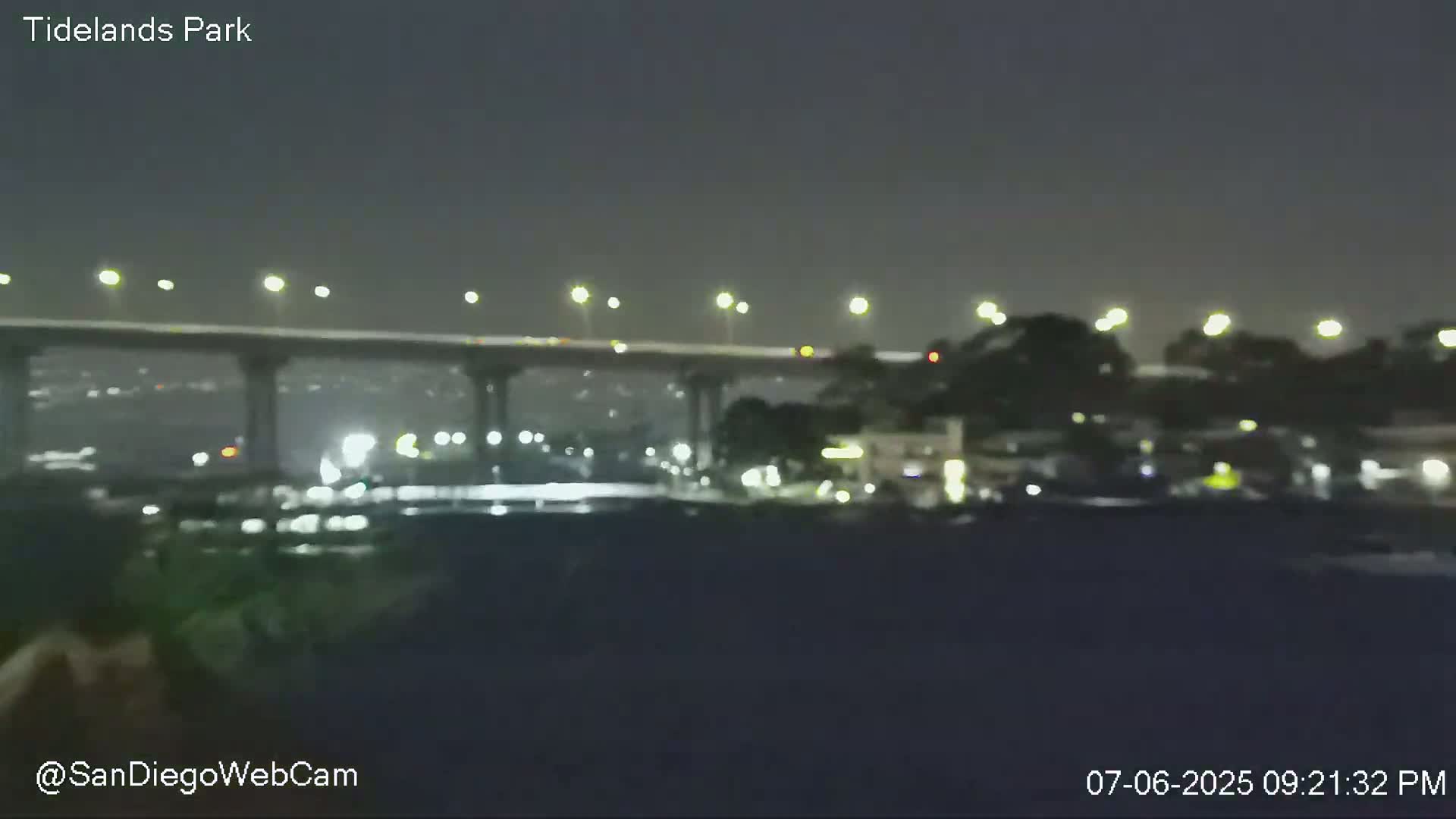 San Diego, Coronado Bridge & Sant Diego City & Bay Skyline View Live Cam - Downtown, San Diego, San Diego County, California, USA