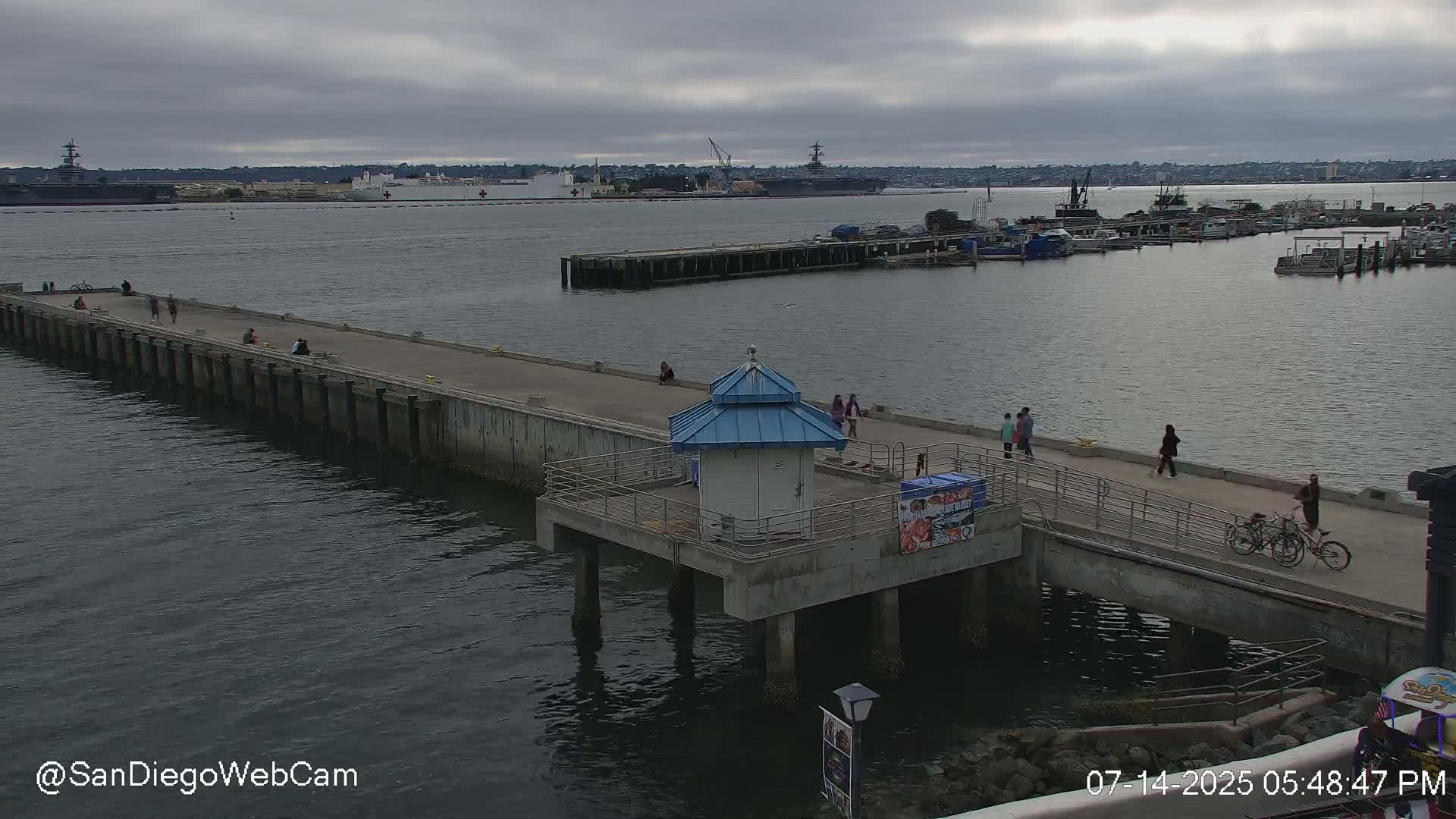 San Diego, Coronado Bridge & Sant Diego City & Bay Skyline View Live Cam - Downtown, San Diego, San Diego County, California, USA