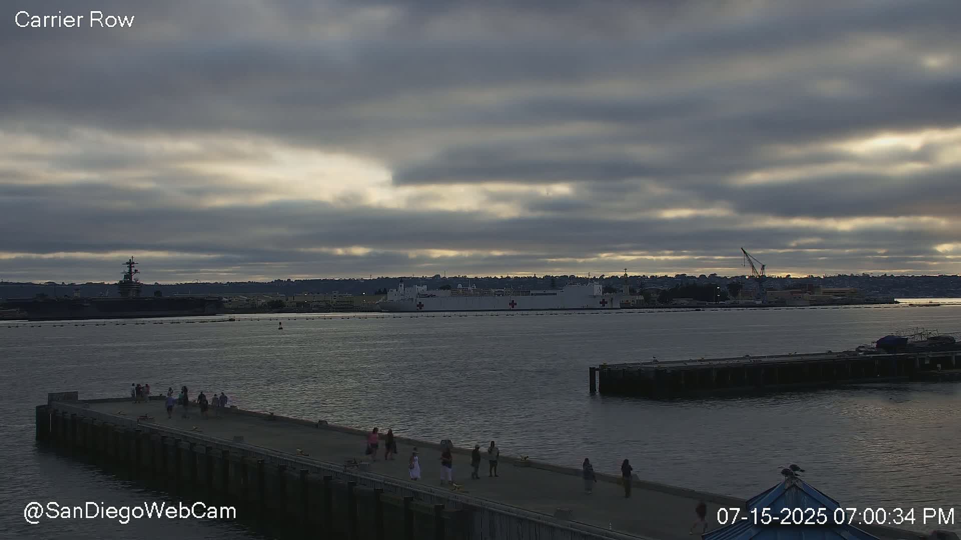 San Diego, Coronado Bridge & Sant Diego City & Bay Skyline View Live Cam - Downtown, San Diego, San Diego County, California, USA