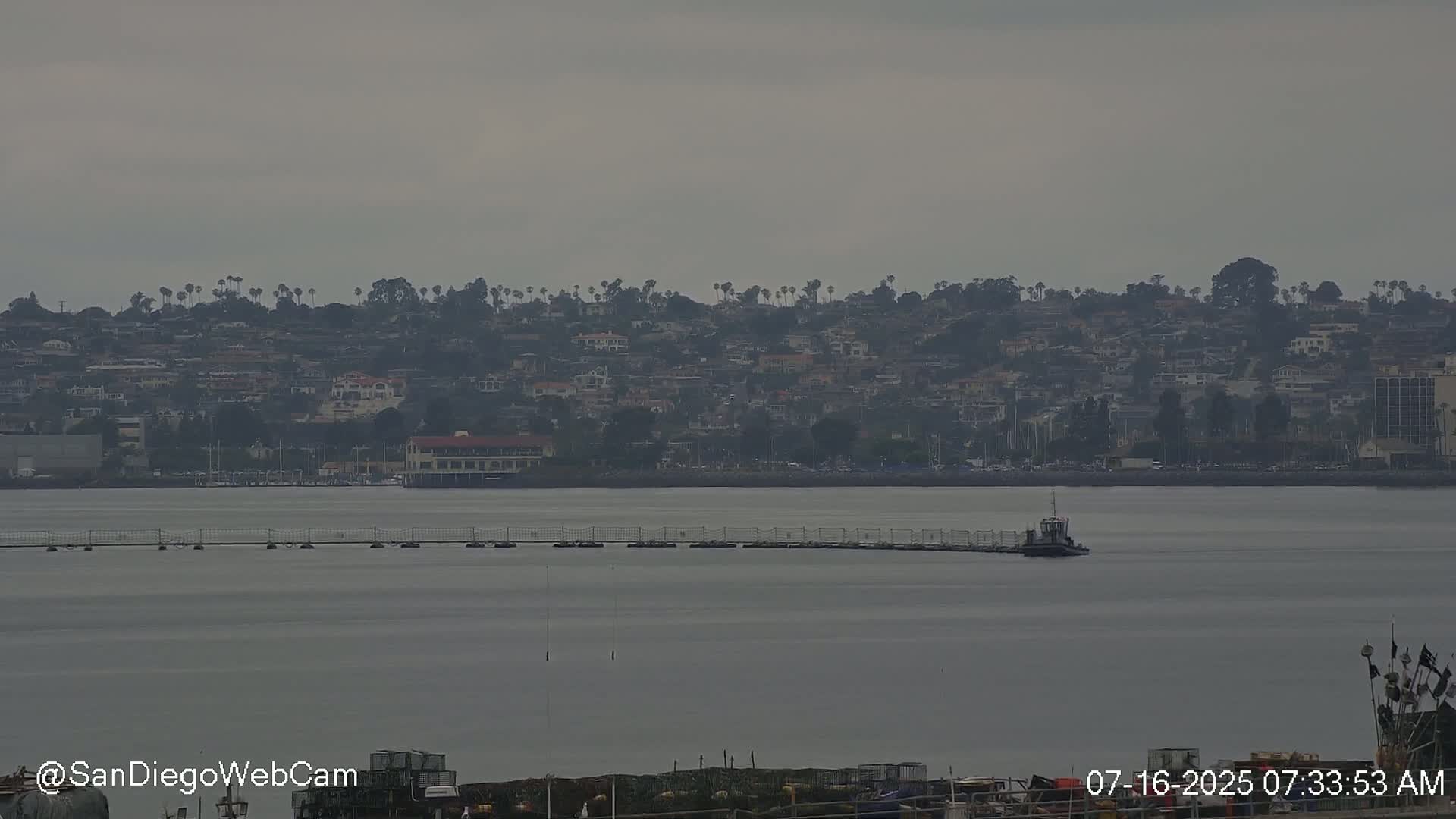 San Diego, Coronado Bridge & Sant Diego City & Bay Skyline View Live Cam - Downtown, San Diego, San Diego County, California, USA