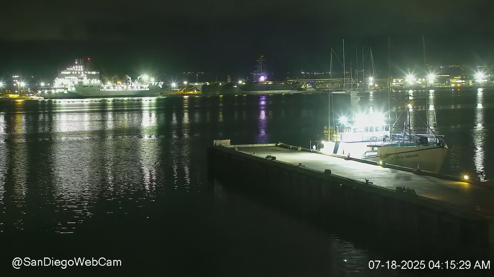 San Diego, Coronado Bridge & Sant Diego City & Bay Skyline View Live Cam - Downtown, San Diego, San Diego County, California, USA