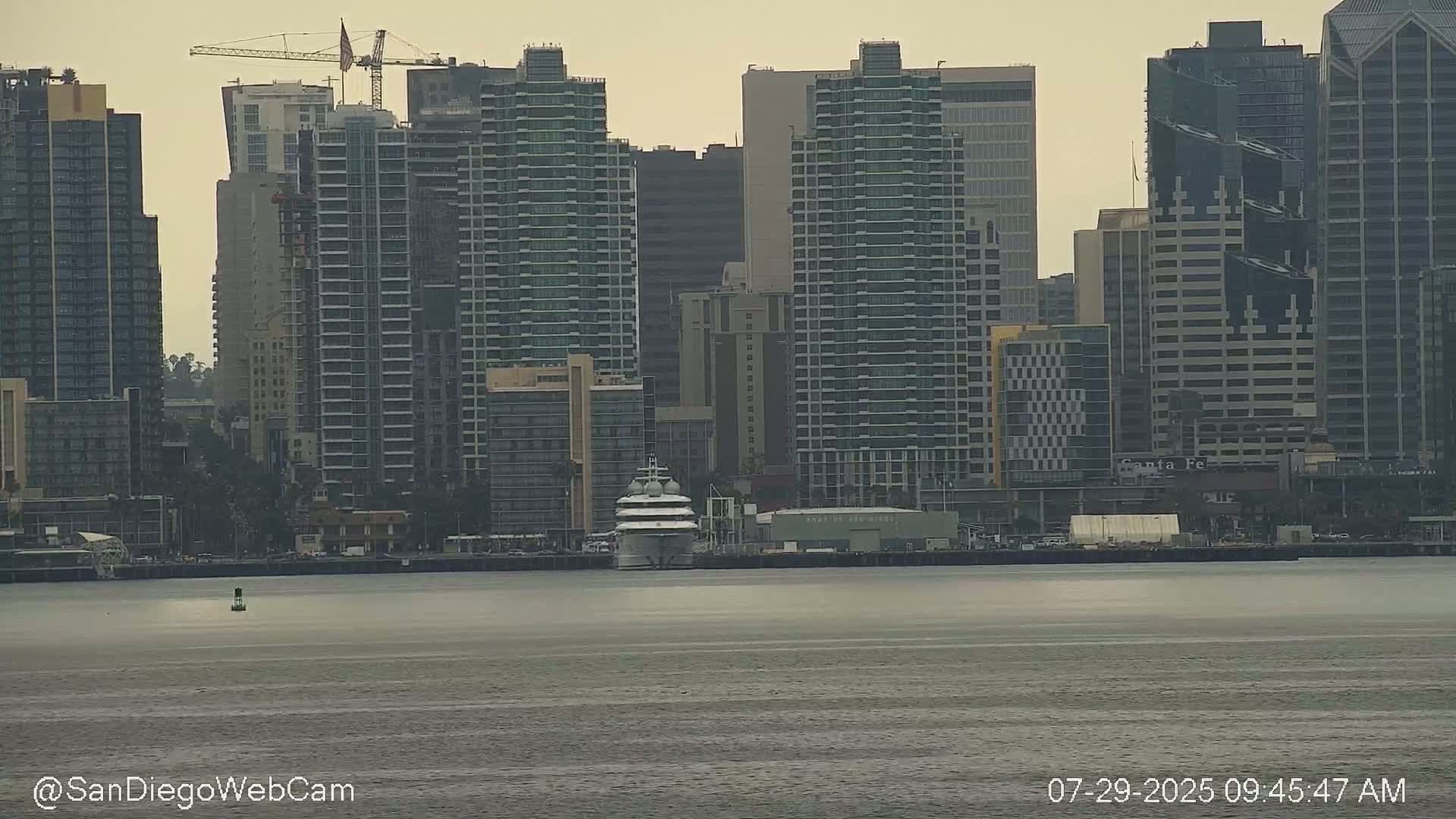 San Diego, Coronado Bridge & Sant Diego City & Bay Skyline View Live Cam - Downtown, San Diego, San Diego County, California, USA