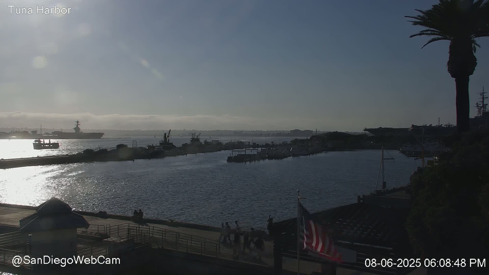 San Diego, Coronado Bridge & Sant Diego City & Bay Skyline View Live Cam - Downtown, San Diego, San Diego County, California, USA