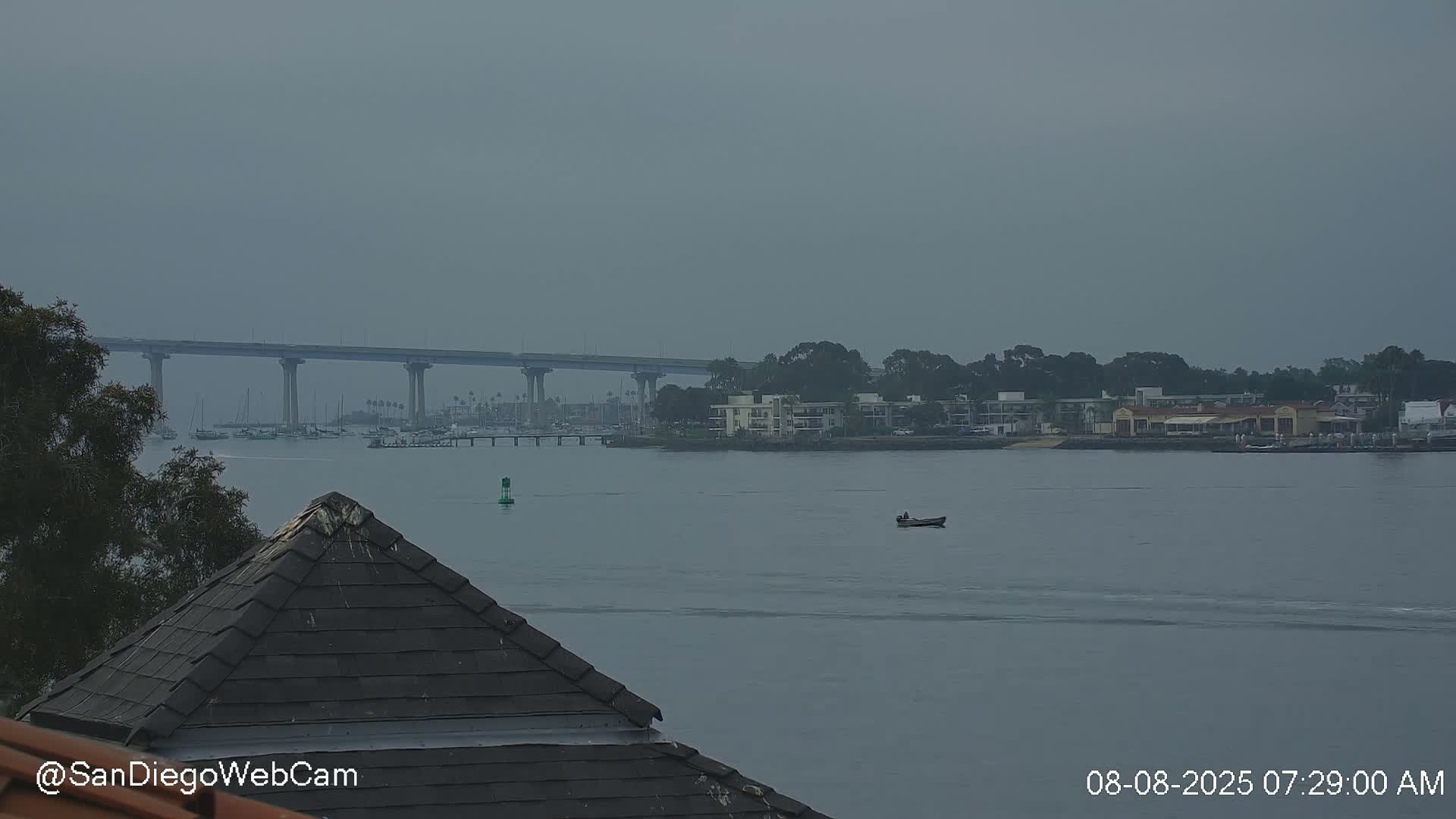 San Diego, Coronado Bridge & Sant Diego City & Bay Skyline View Live Cam - Downtown, San Diego, San Diego County, California, USA