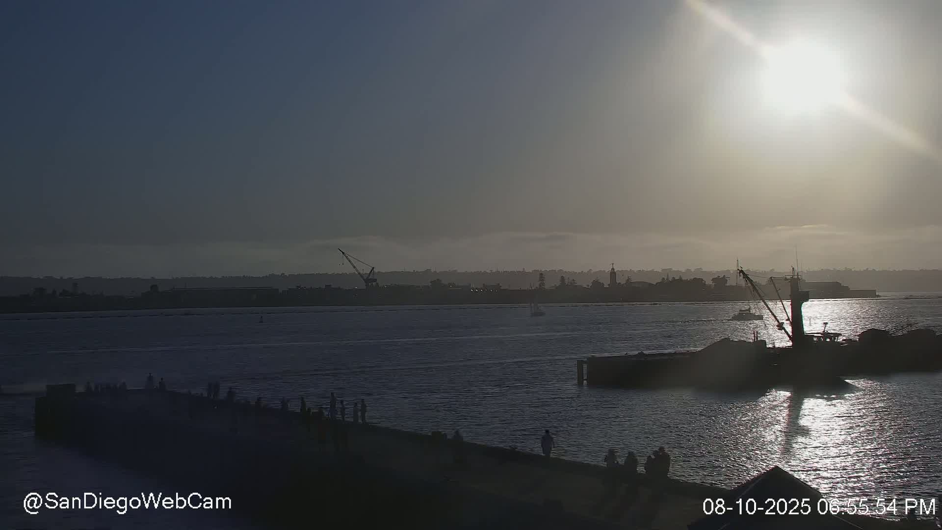 San Diego, Coronado Bridge & Sant Diego City & Bay Skyline View Live Cam - Downtown, San Diego, San Diego County, California, USA