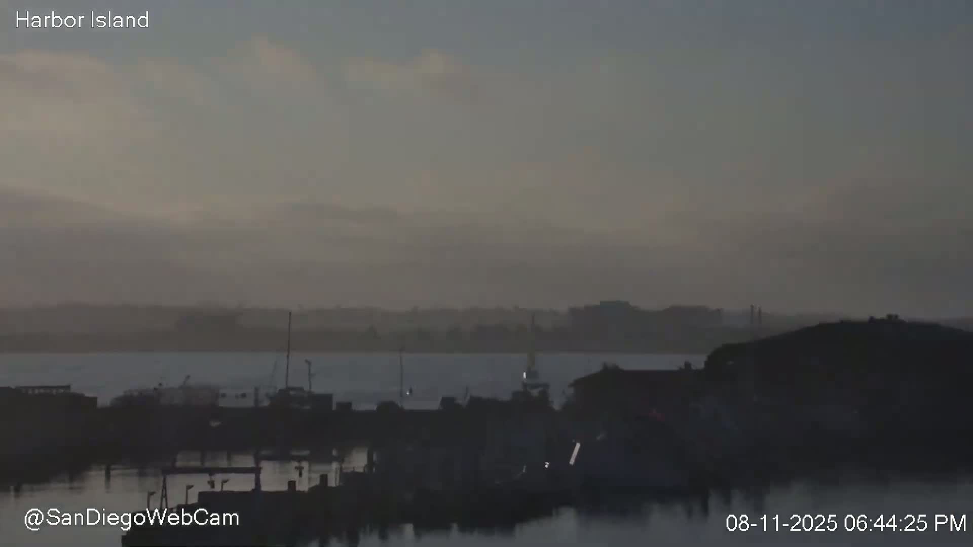 San Diego, Coronado Bridge & Sant Diego City & Bay Skyline View Live Cam - Downtown, San Diego, San Diego County, California, USA