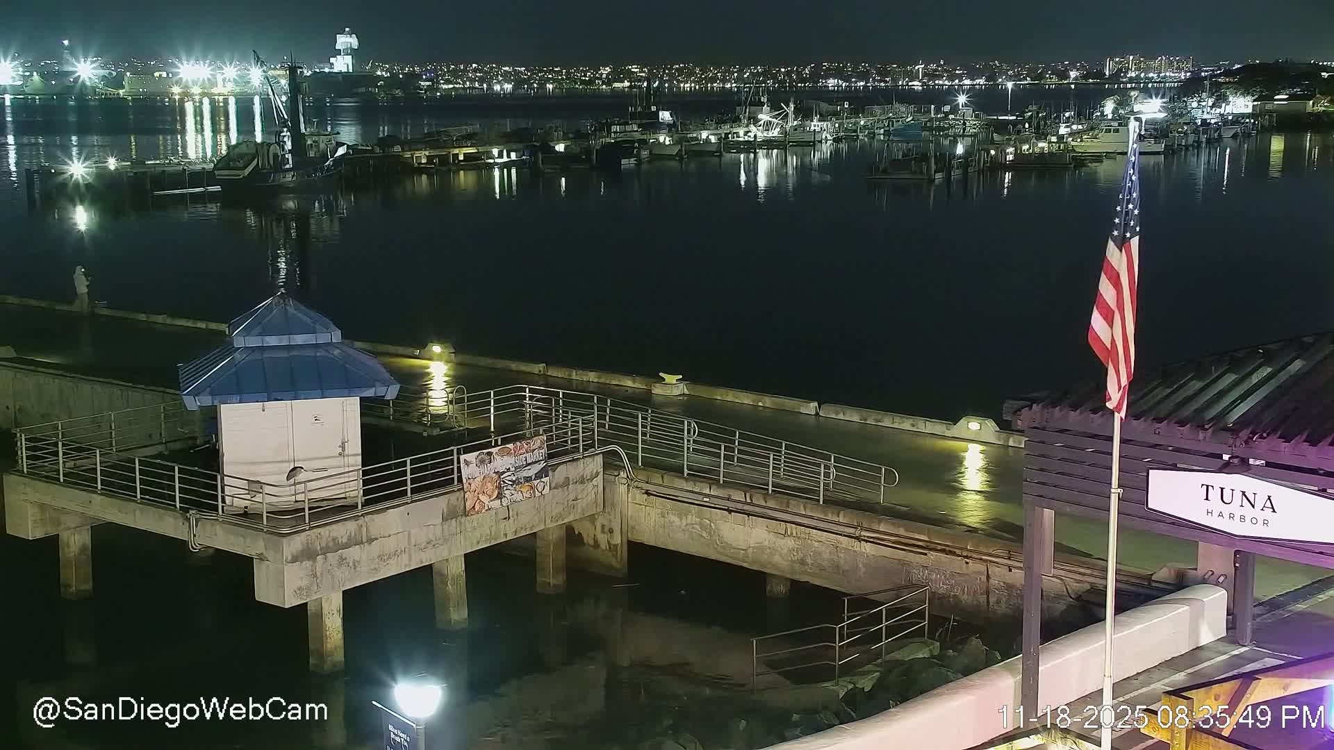 San Diego, Coronado Bridge & Sant Diego City & Bay Skyline View Live Cam - Downtown, San Diego, San Diego County, California, USA