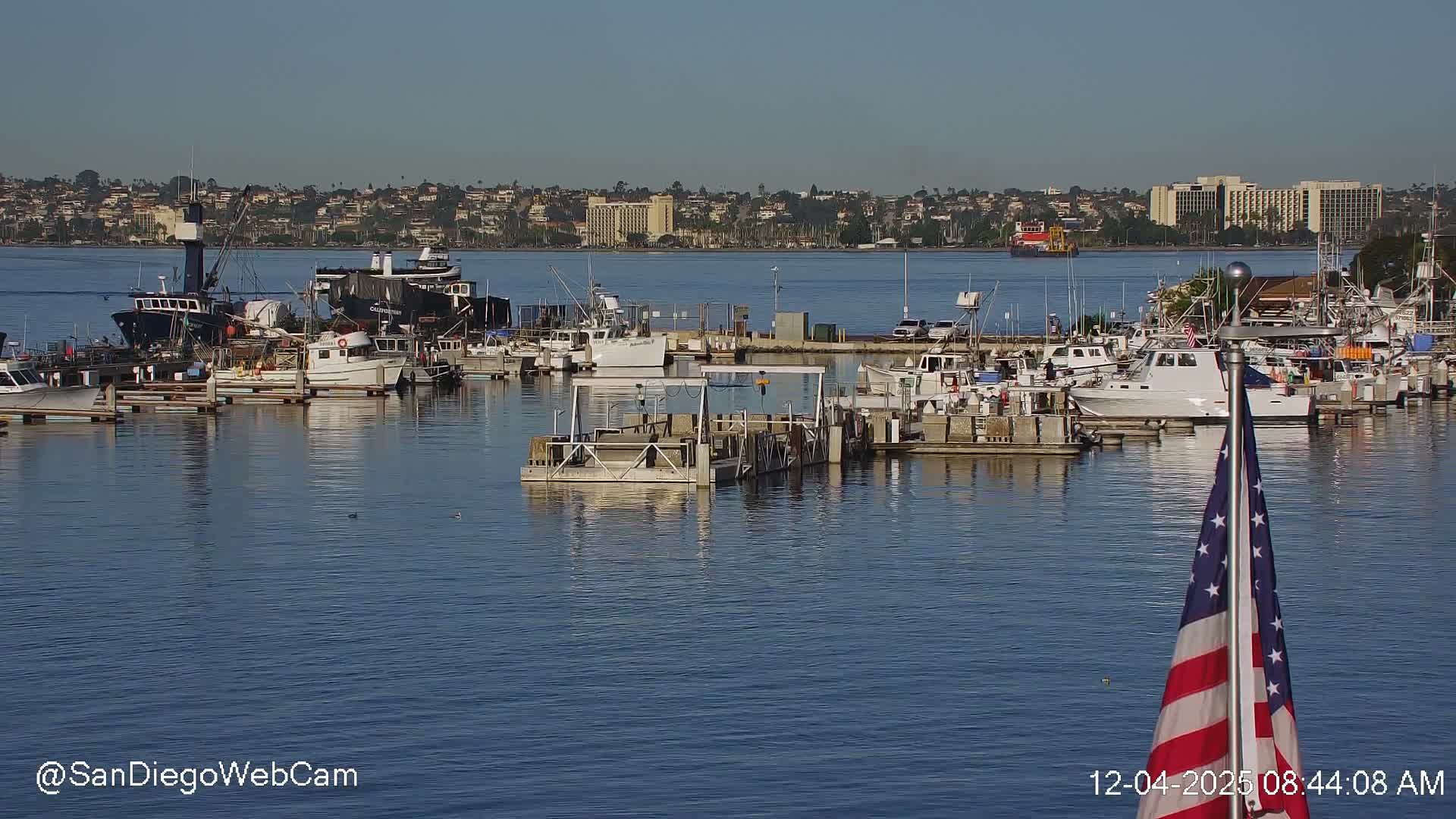 San Diego, Coronado Bridge & Sant Diego City & Bay Skyline View Live Cam - Downtown, San Diego, San Diego County, California, USA