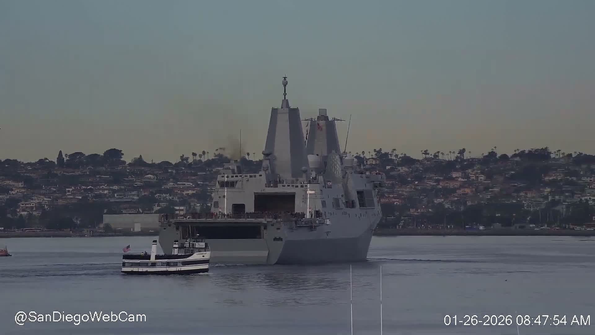 San Diego, Coronado Bridge & Sant Diego City & Bay Skyline View Live Cam - Downtown, San Diego, San Diego County, California, USA