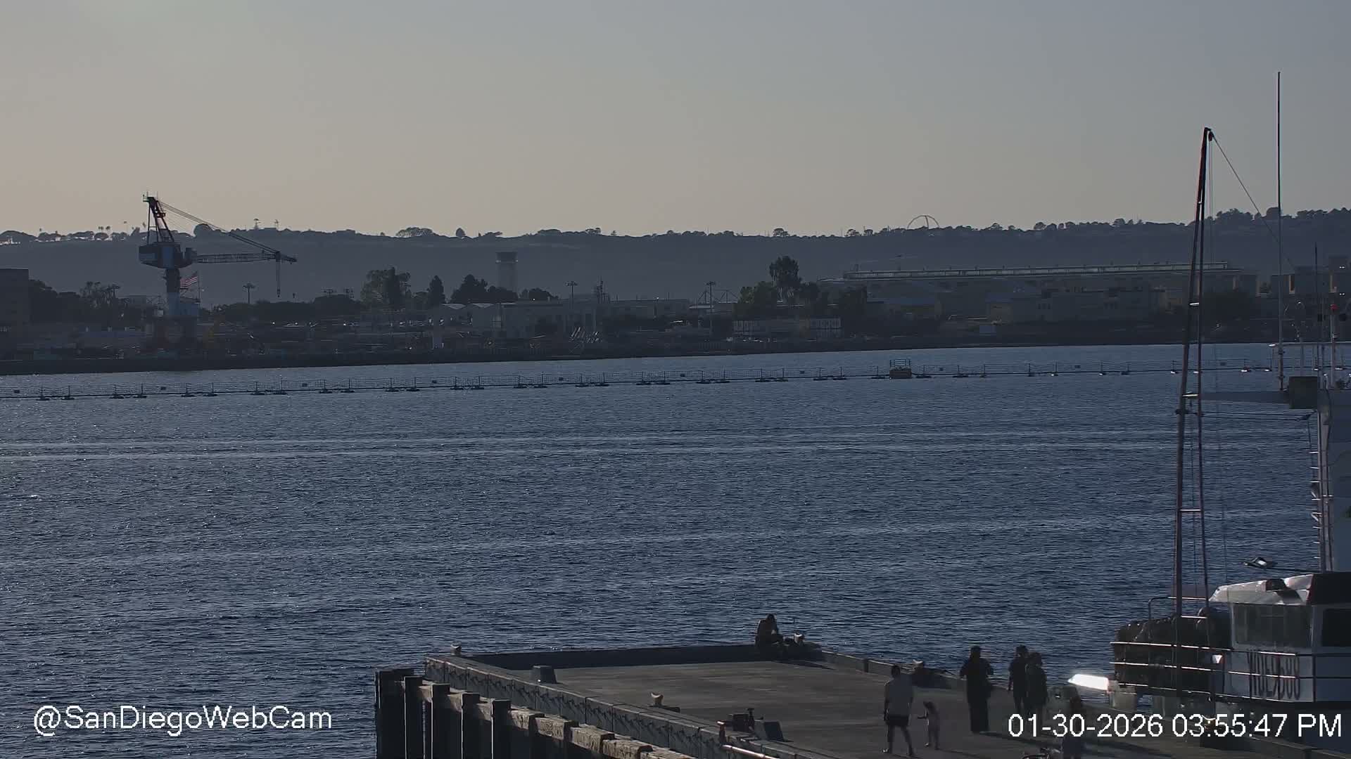 San Diego, Coronado Bridge & Sant Diego City & Bay Skyline View Live Cam - Downtown, San Diego, San Diego County, California, USA