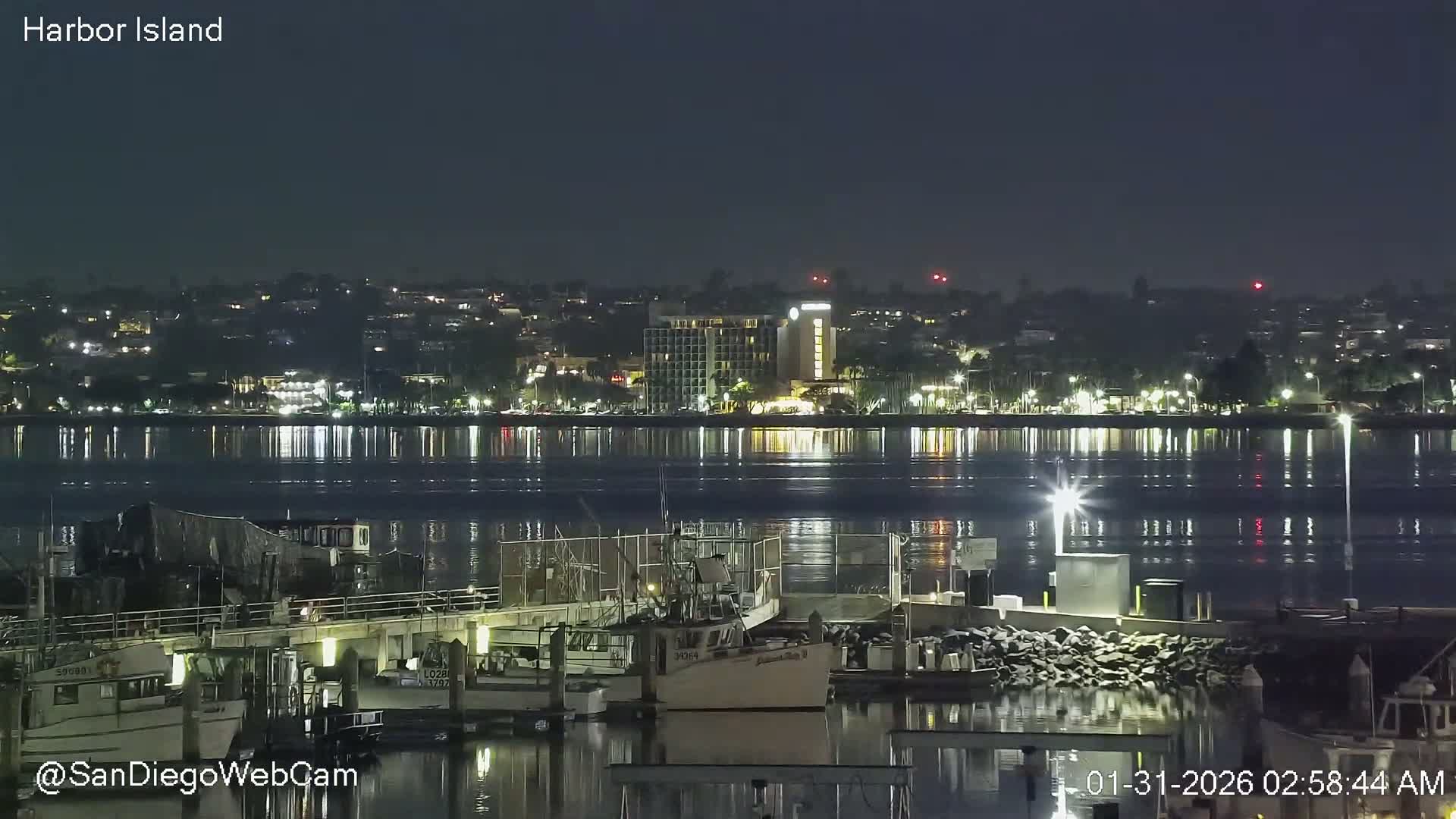 San Diego, Coronado Bridge & Sant Diego City & Bay Skyline View Live Cam - Downtown, San Diego, San Diego County, California, USA