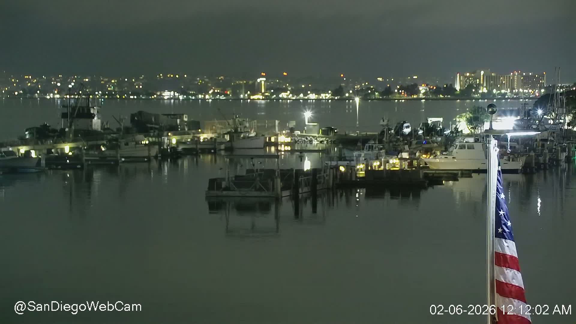 San Diego, Coronado Bridge & Sant Diego City & Bay Skyline View Live Cam - Downtown, San Diego, San Diego County, California, USA