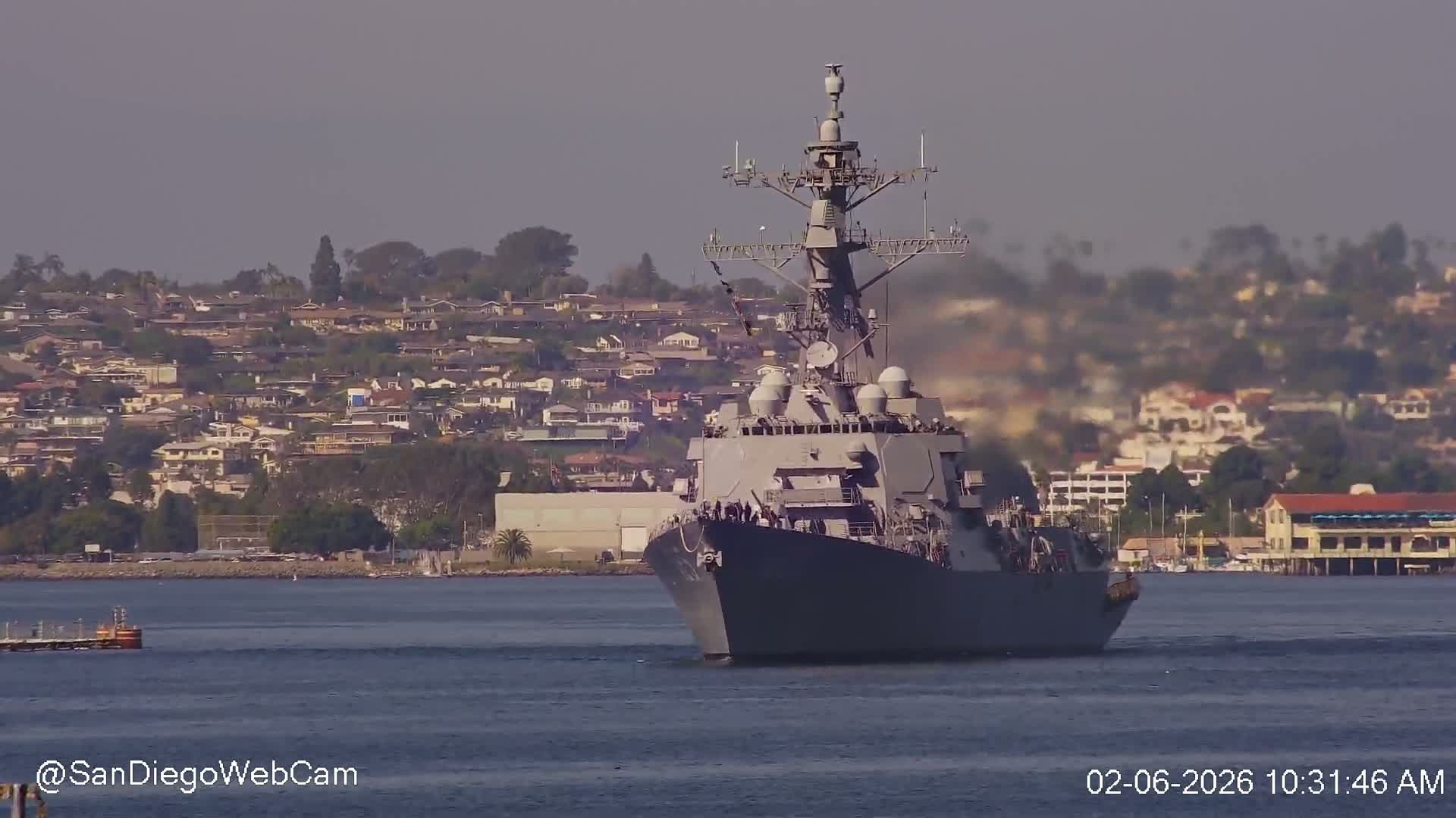 San Diego, Coronado Bridge & Sant Diego City & Bay Skyline View Live Cam - Downtown, San Diego, San Diego County, California, USA