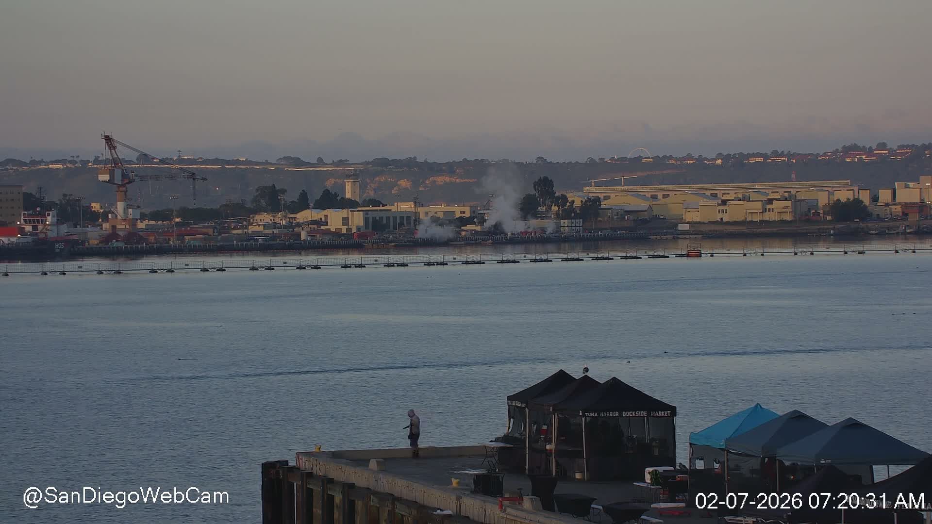 San Diego, Coronado Bridge & Sant Diego City & Bay Skyline View Live Cam - Downtown, San Diego, San Diego County, California, USA