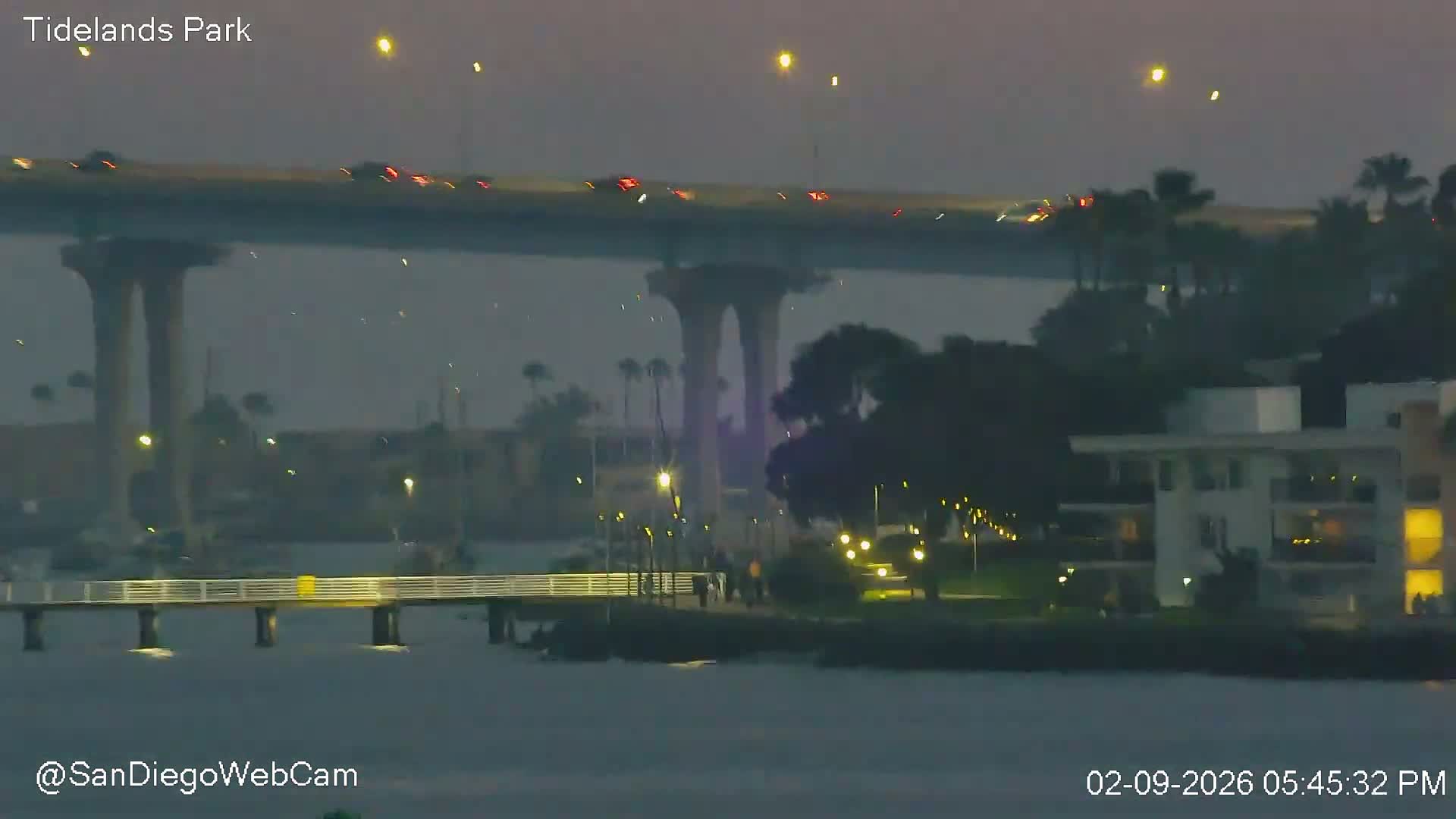 San Diego, Coronado Bridge & Sant Diego City & Bay Skyline View Live Cam - Downtown, San Diego, San Diego County, California, USA